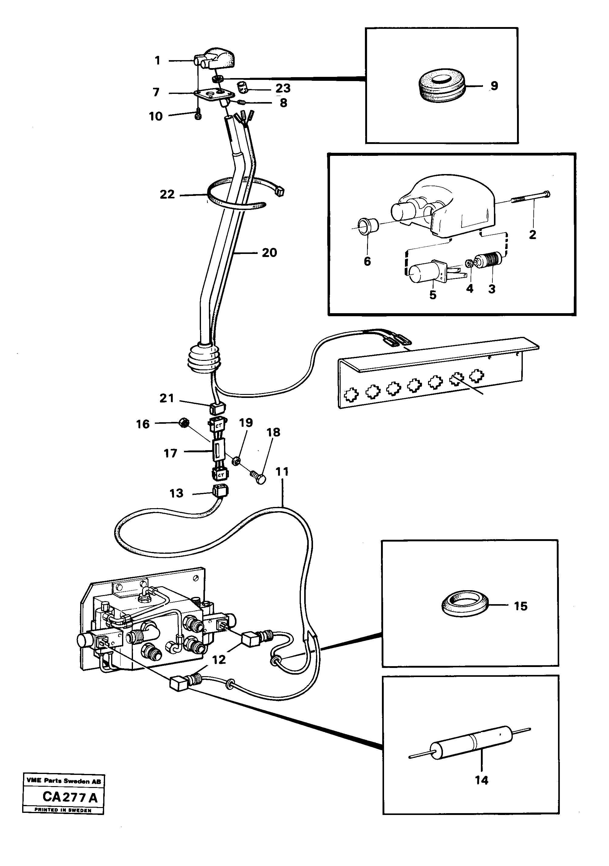 Схема запчастей Volvo 6300 6300 - 274 El.system for dual-actinghydraulic outlet on loader unit 