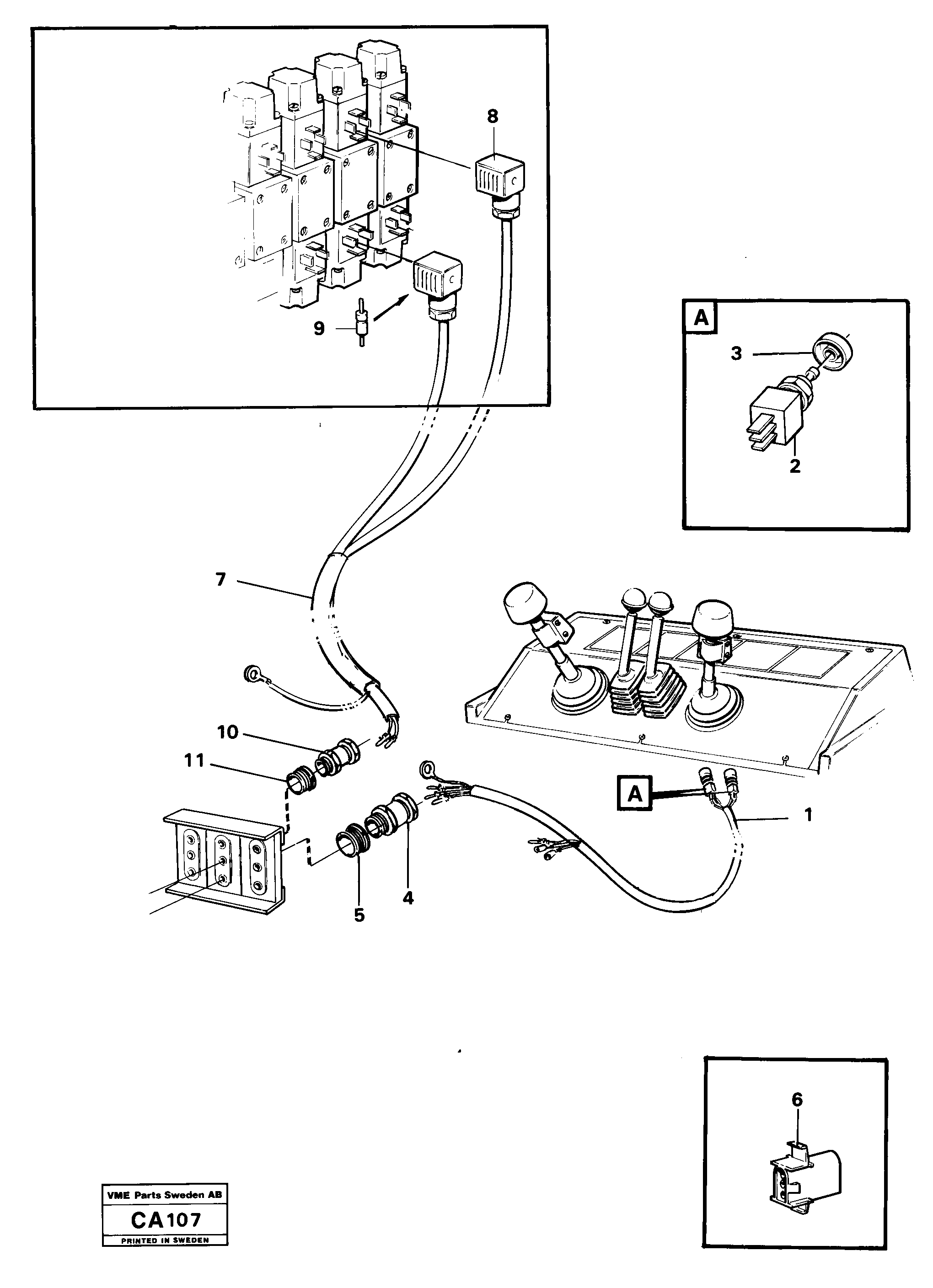 Схема запчастей Volvo 6300 6300 - 275 Electrical system for dvg2-ur 