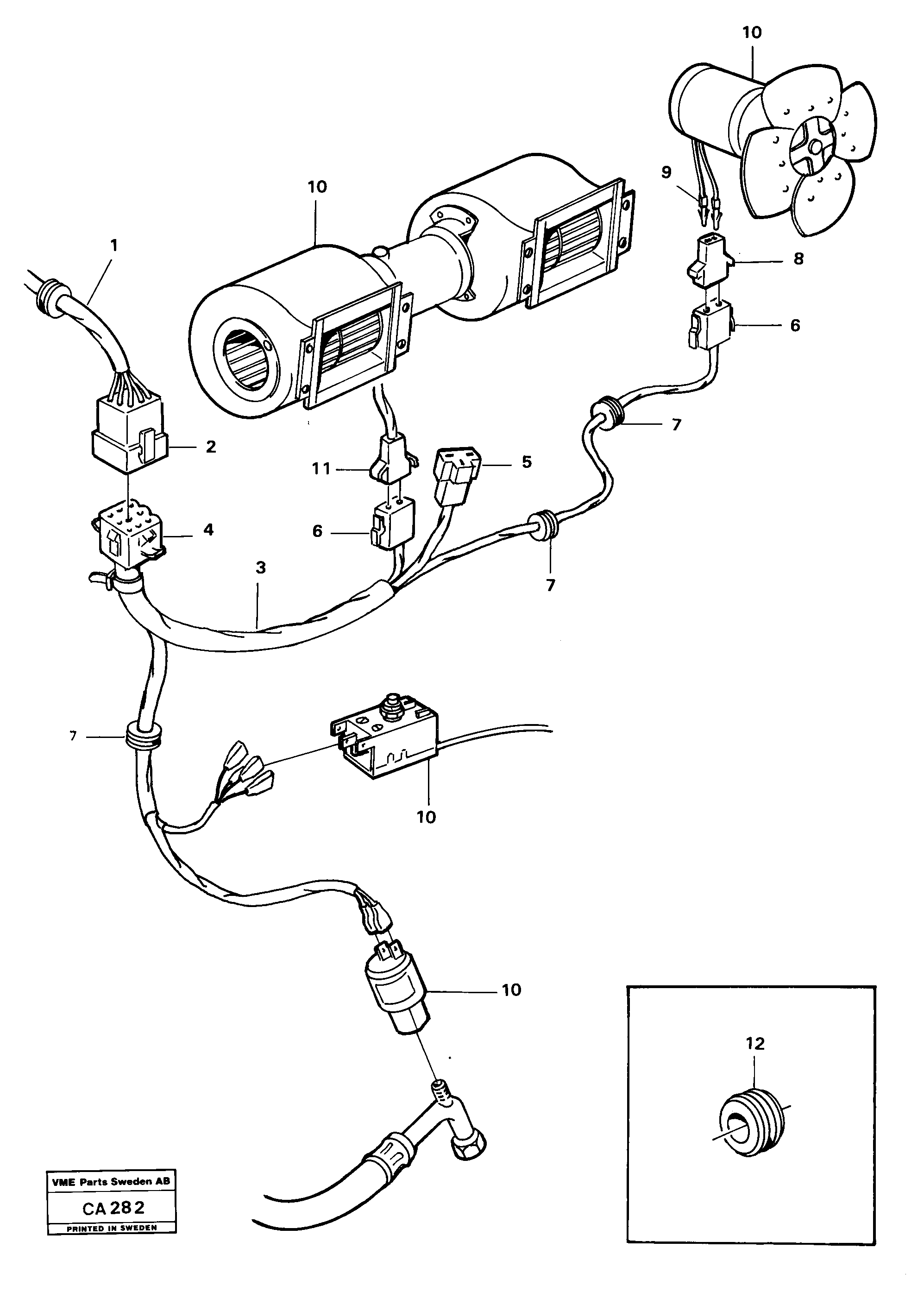 Схема запчастей Volvo 6300 6300 - 15913 Electr.system, heating and air-conditioning 