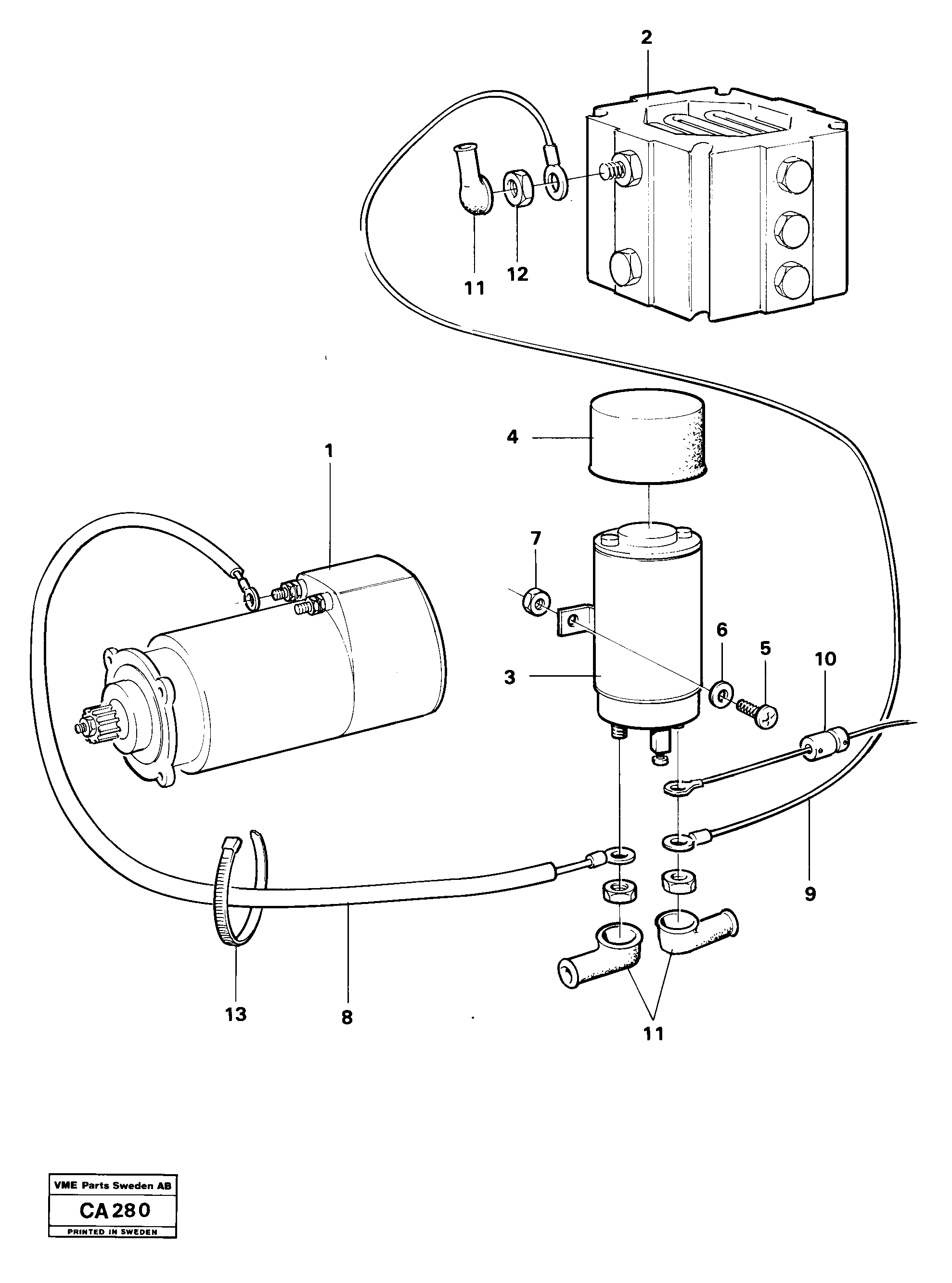 Схема запчастей Volvo 6300 6300 - 32287 Starter element with fitting parts 