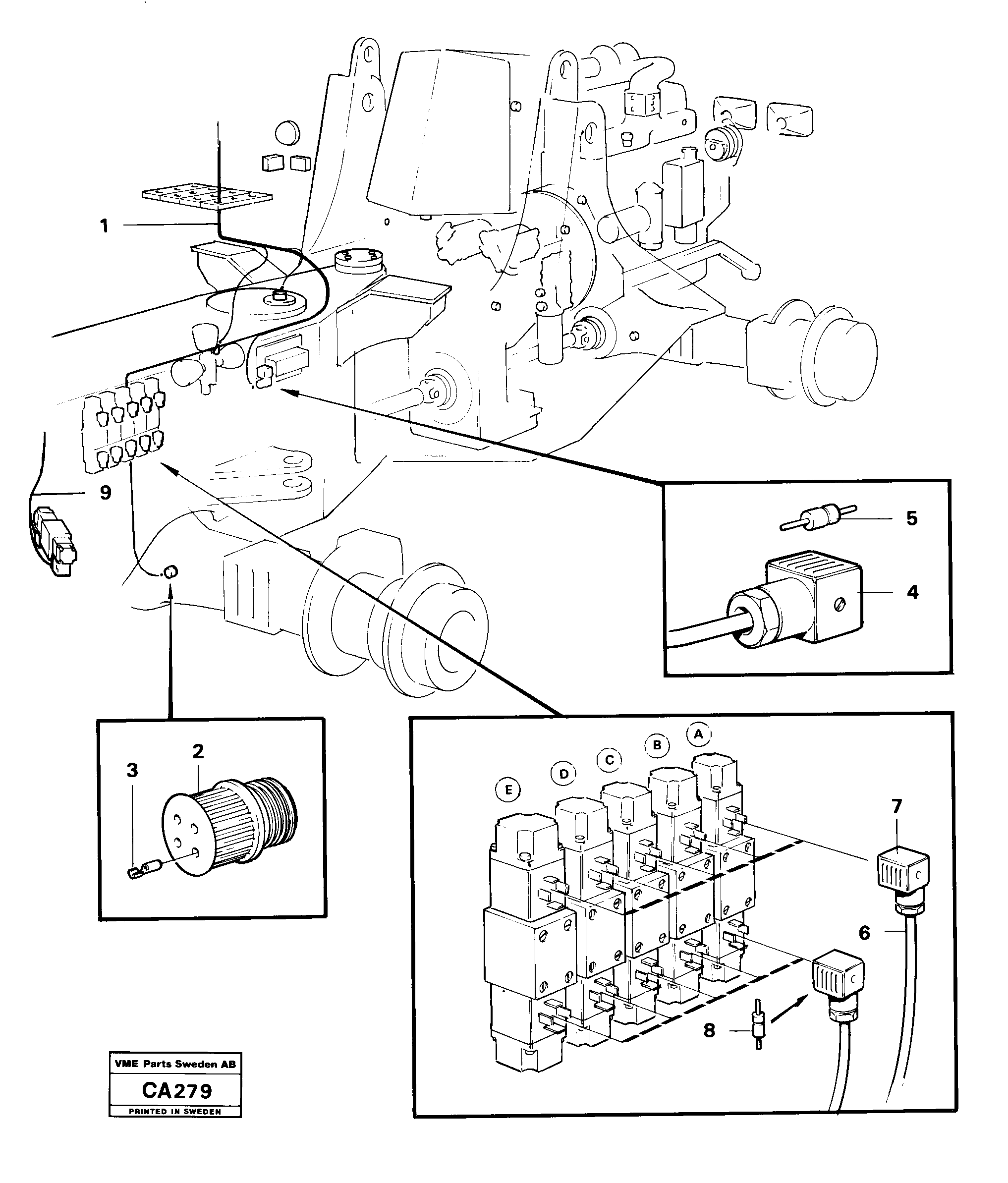 Схема запчастей Volvo 6300 6300 - 32923 Electric system, rear 