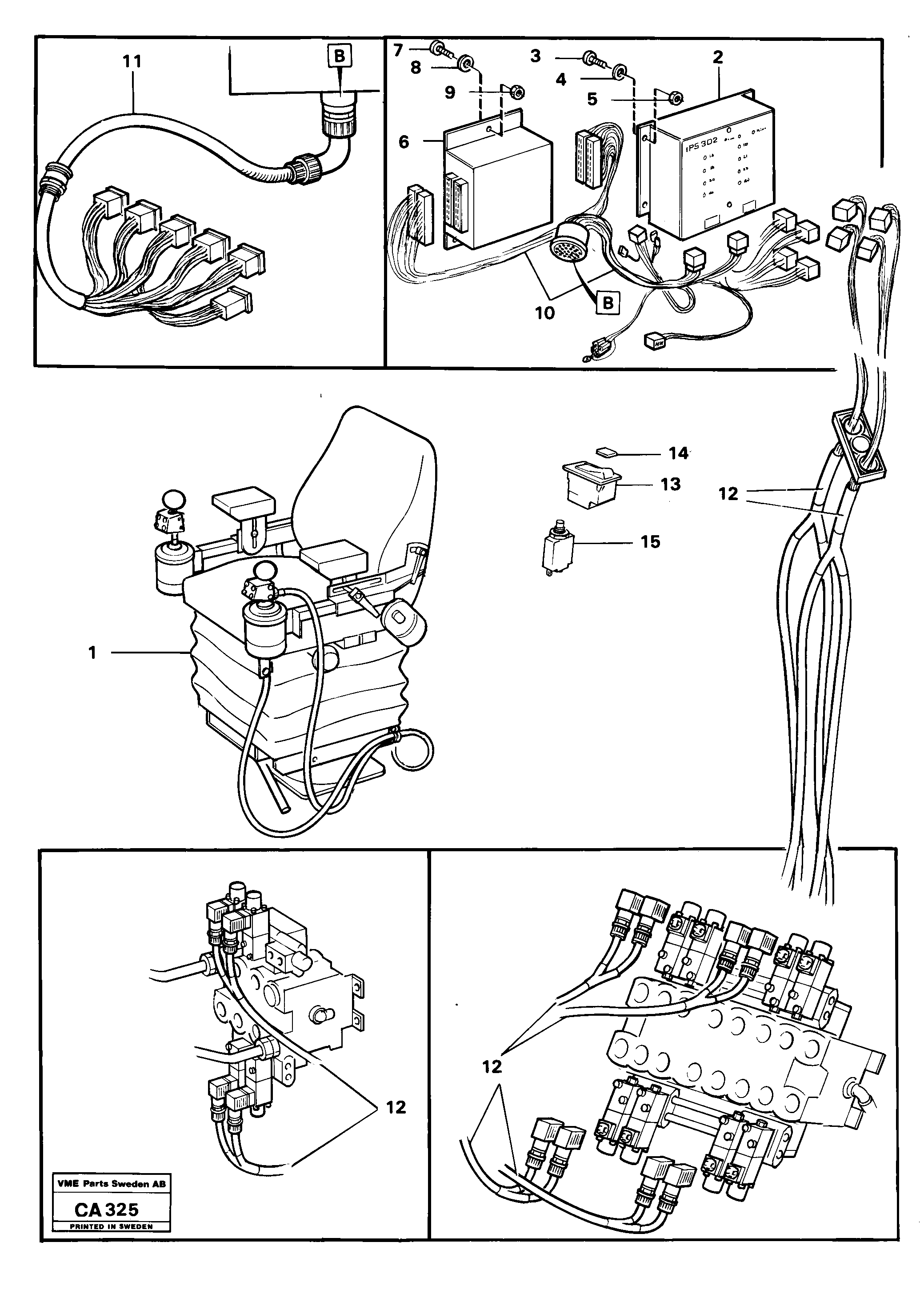 Схема запчастей Volvo 6300 6300 - 32924 El. hydraulic servo system 