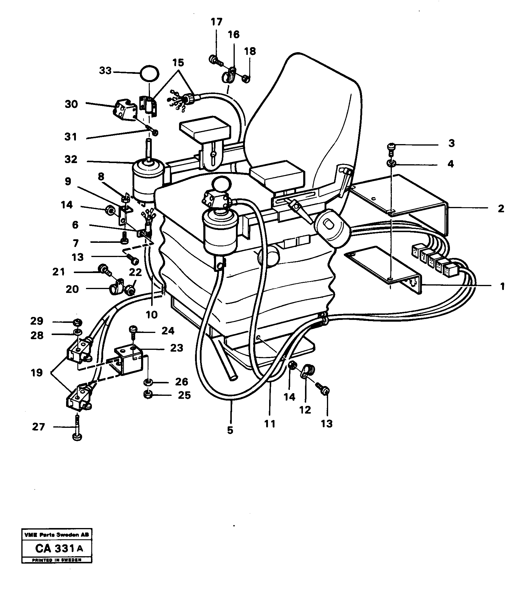 Схема запчастей Volvo 6300 6300 - 5423 El. hydraulic servo system Operating lever 