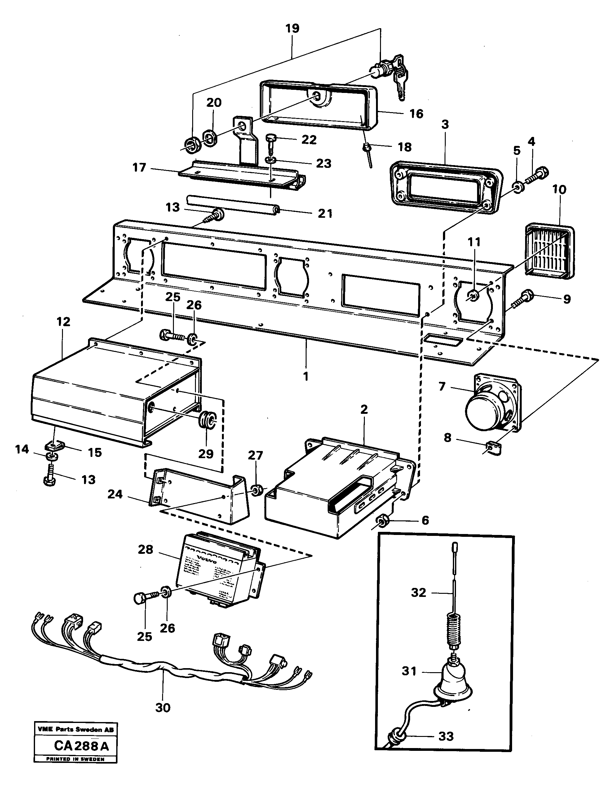 Схема запчастей Volvo 6300 6300 - 49094 Radio panel 