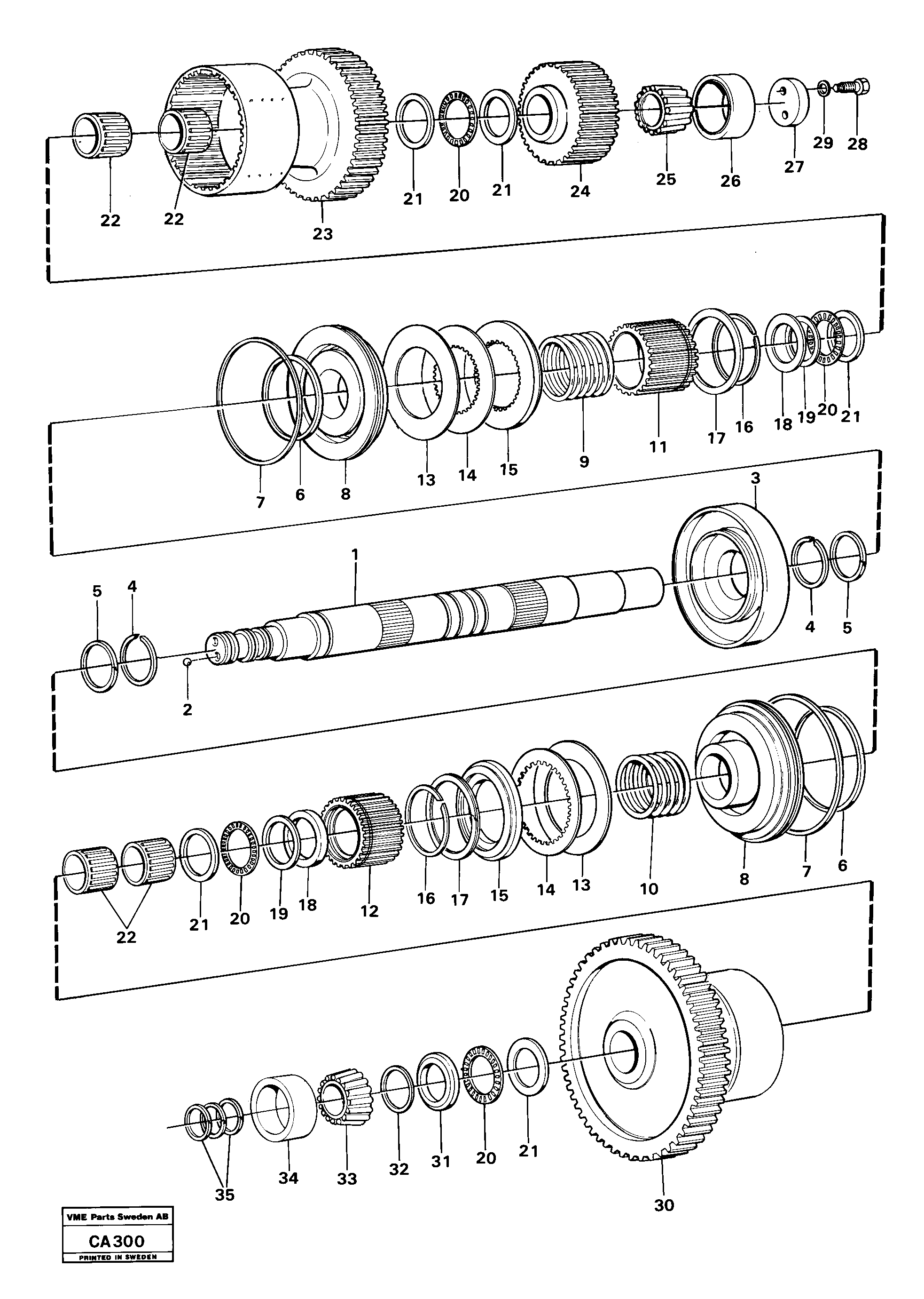 Схема запчастей Volvo 6300 6300 - 20315 Hydraulic clutch 1:st and 2:nd speeds 