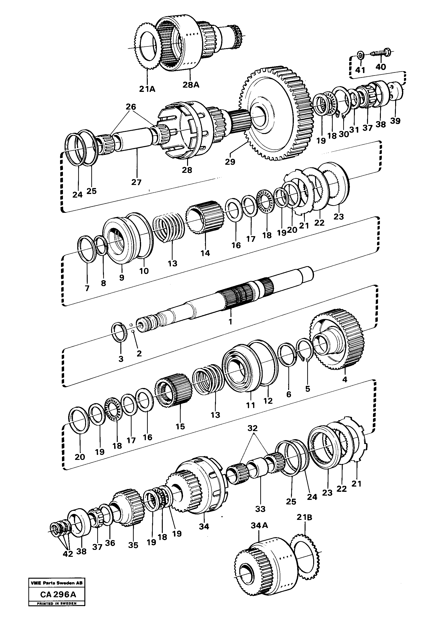 Схема запчастей Volvo 6300 6300 - 33294 Hydraulic clutch forward/3:rd speeds 