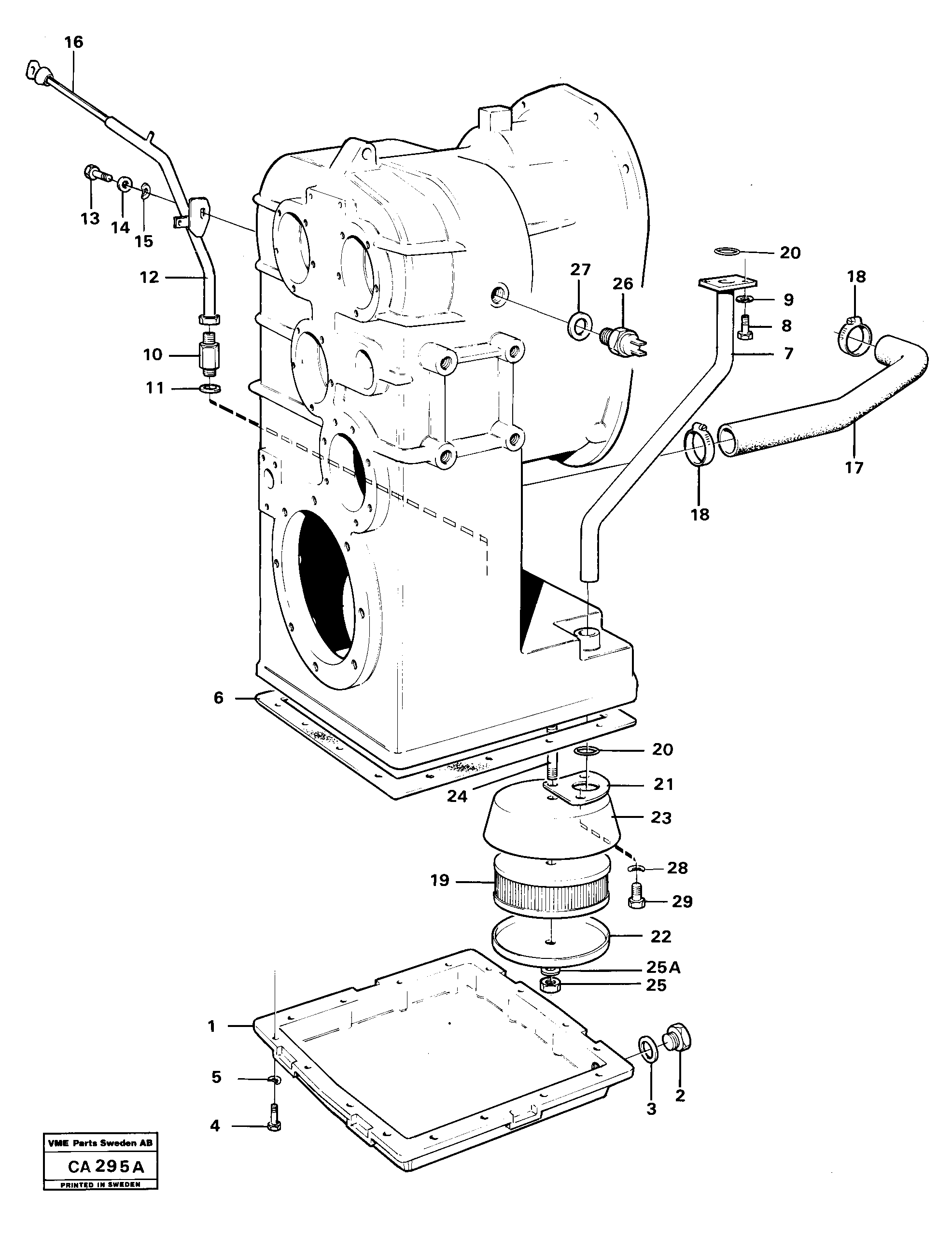 Схема запчастей Volvo 6300 6300 - 88370 Clutch housing with fitting parts 