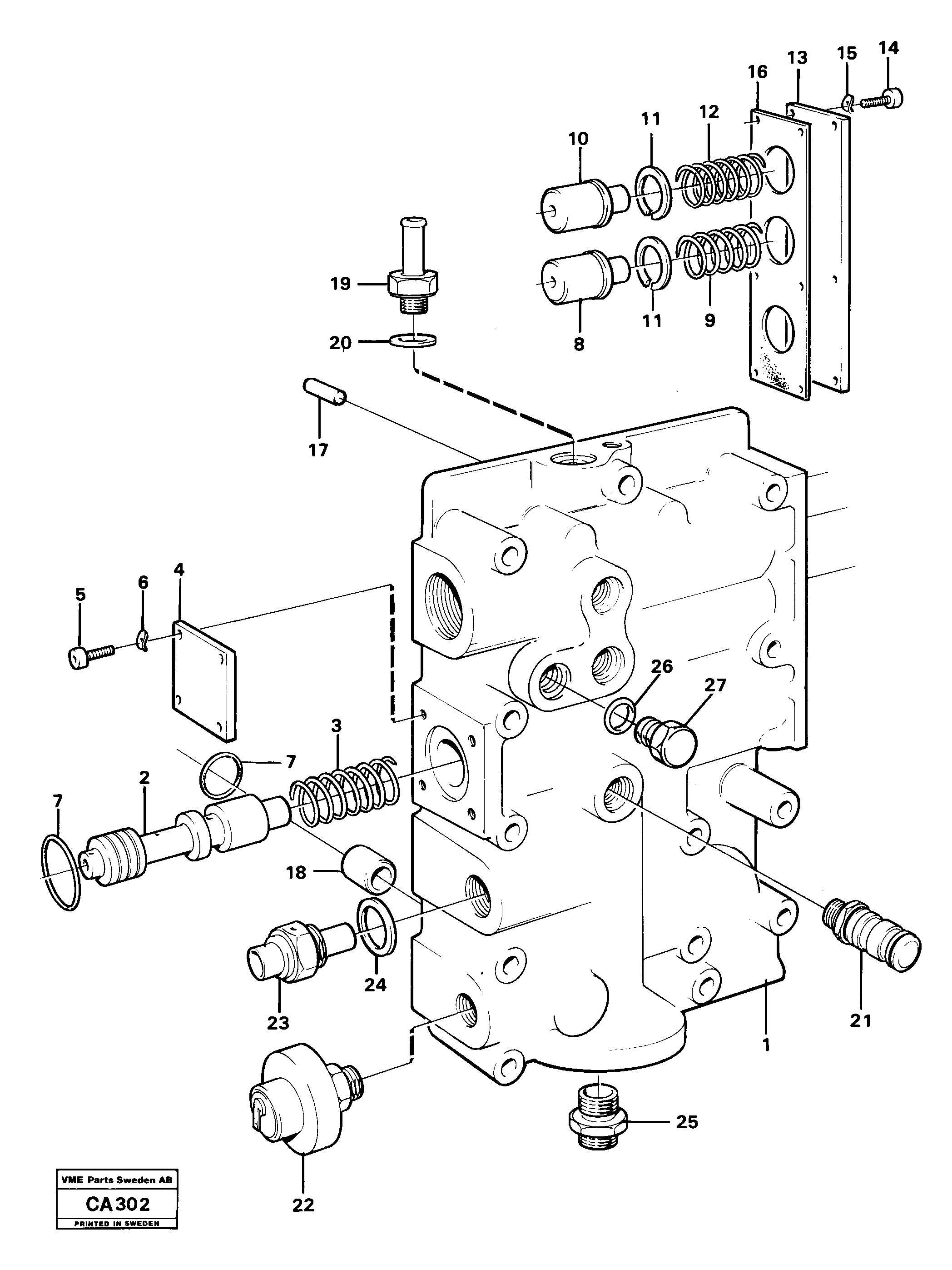 Схема запчастей Volvo 6300 6300 - 97800 Pressure limiting valve 