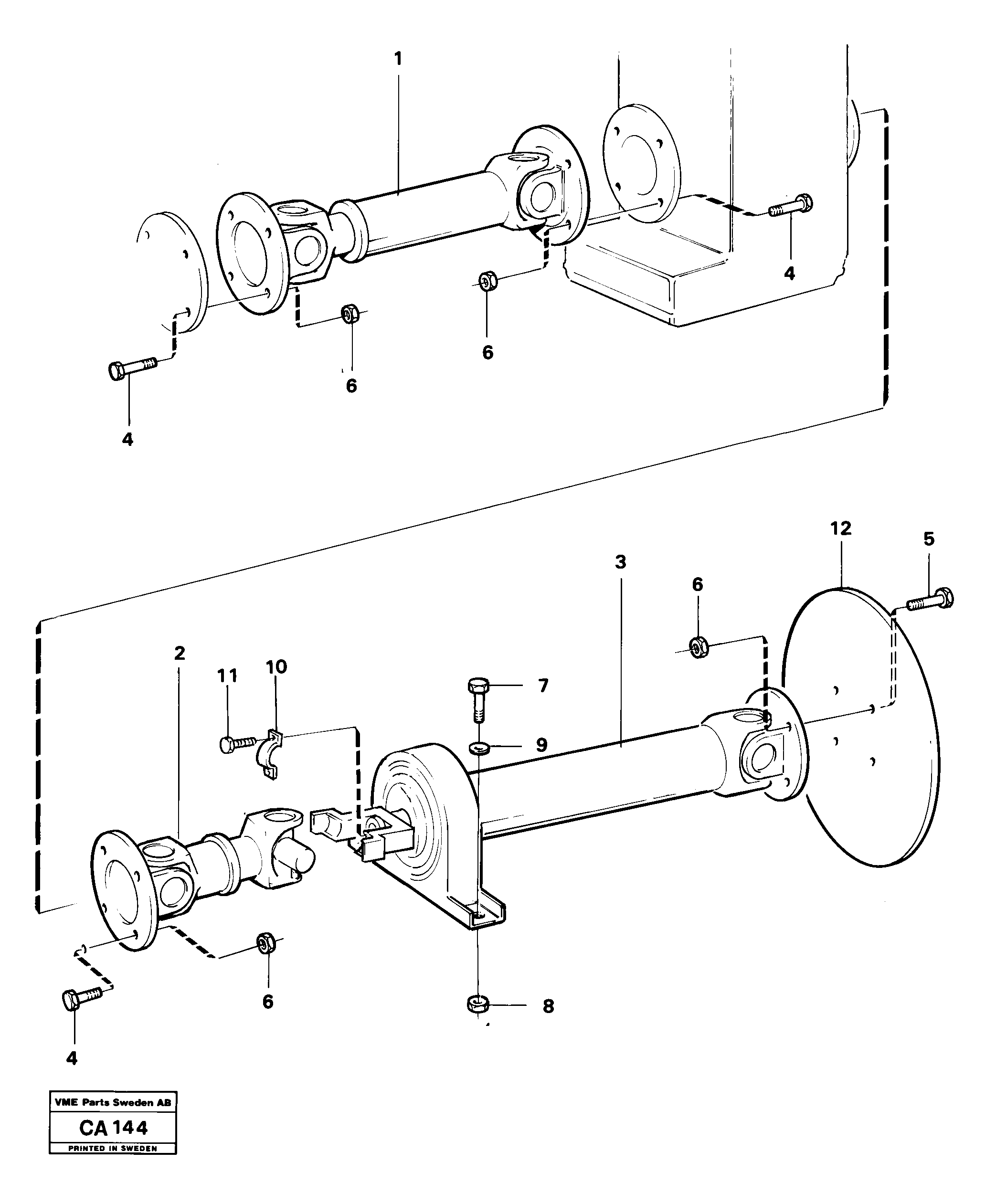 Схема запчастей Volvo 6300 6300 - 20320 Power shafts 