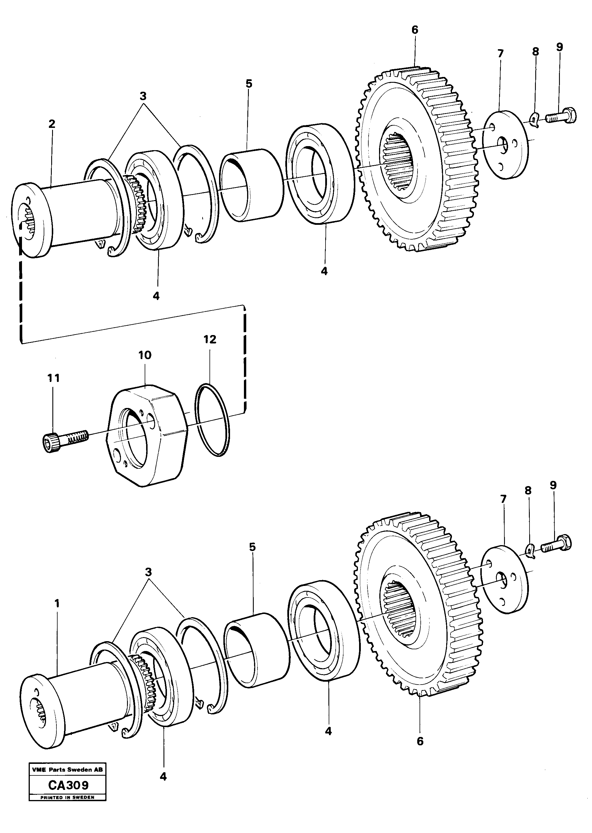 Схема запчастей Volvo 6300 6300 - 15927 Pump drive 