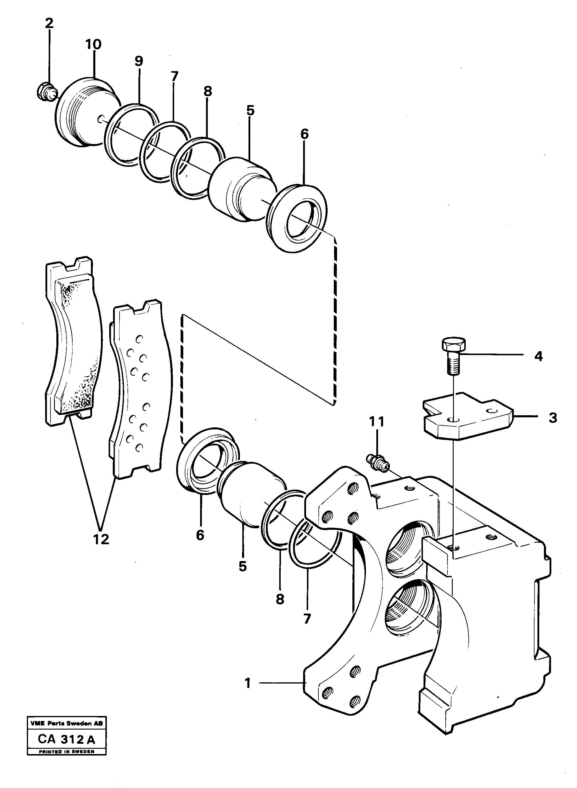 Схема запчастей Volvo 6300 6300 - 13097 Disc brake 