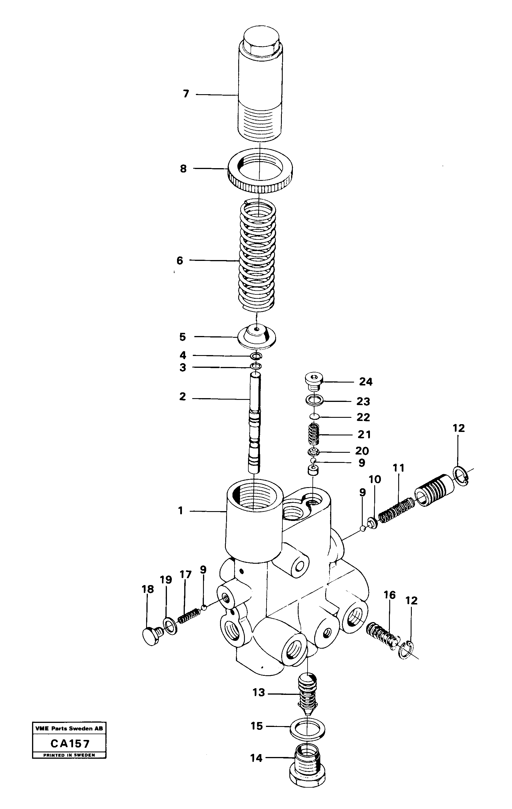 Схема запчастей Volvo 6300 6300 - 16029 Valve section 