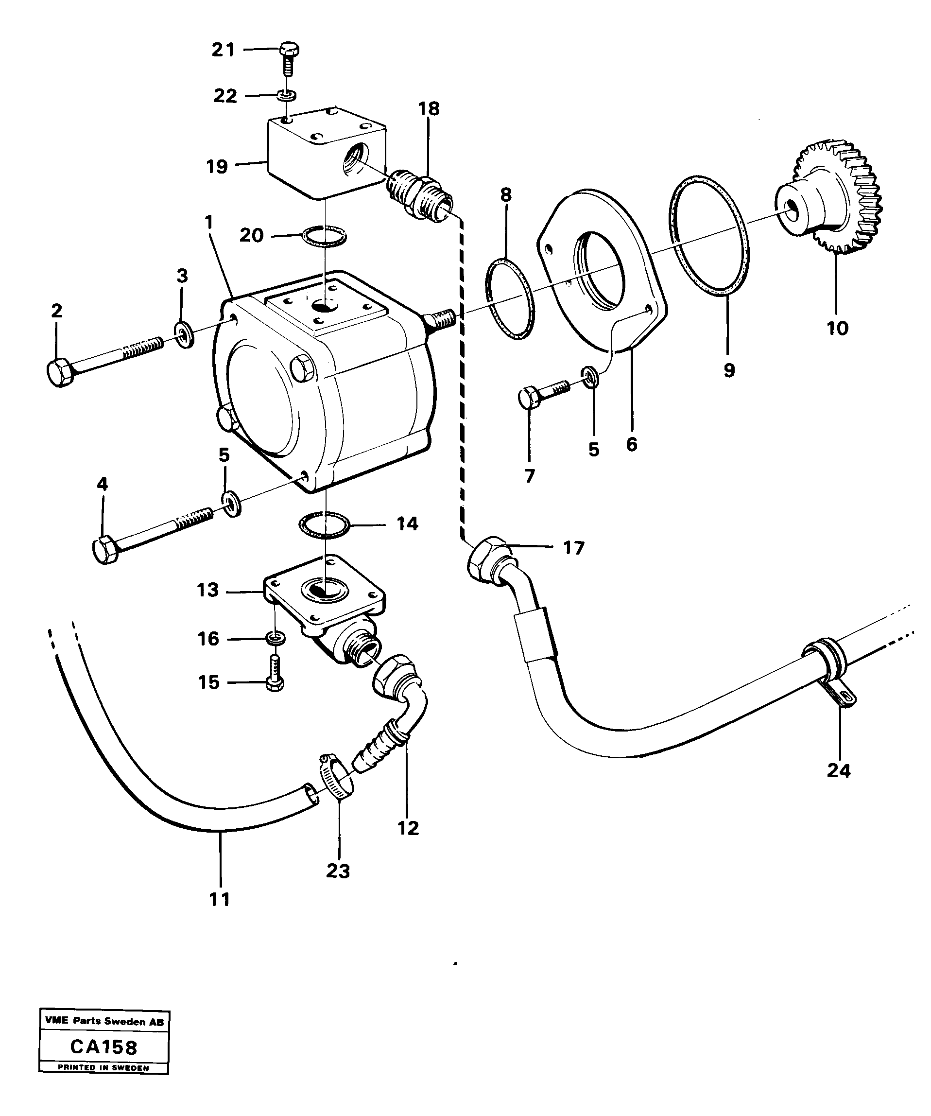 Схема запчастей Volvo 6300 6300 - 77862 Pump with fitting parts 