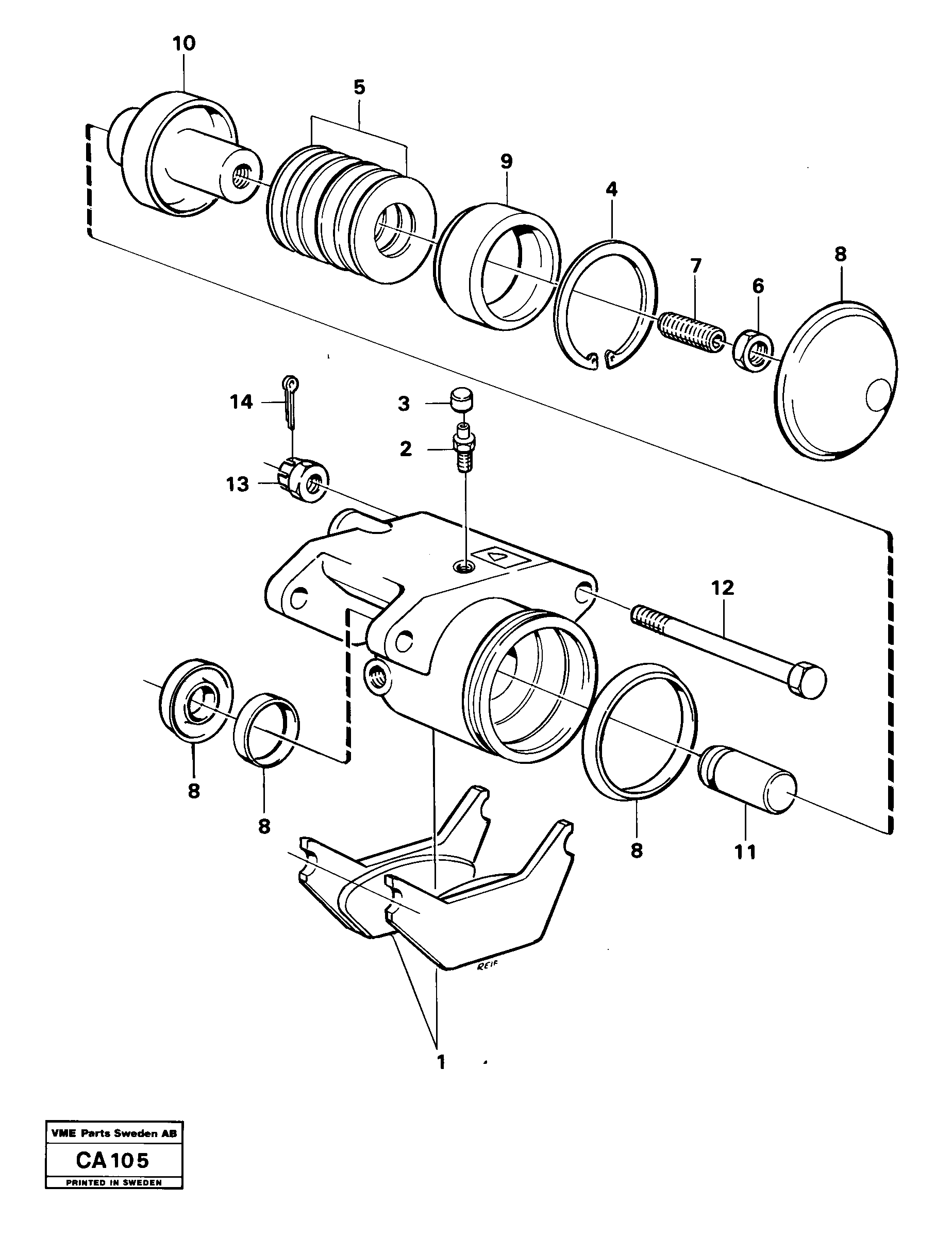 Схема запчастей Volvo 6300 6300 - 7526 Тормоз парковочный 