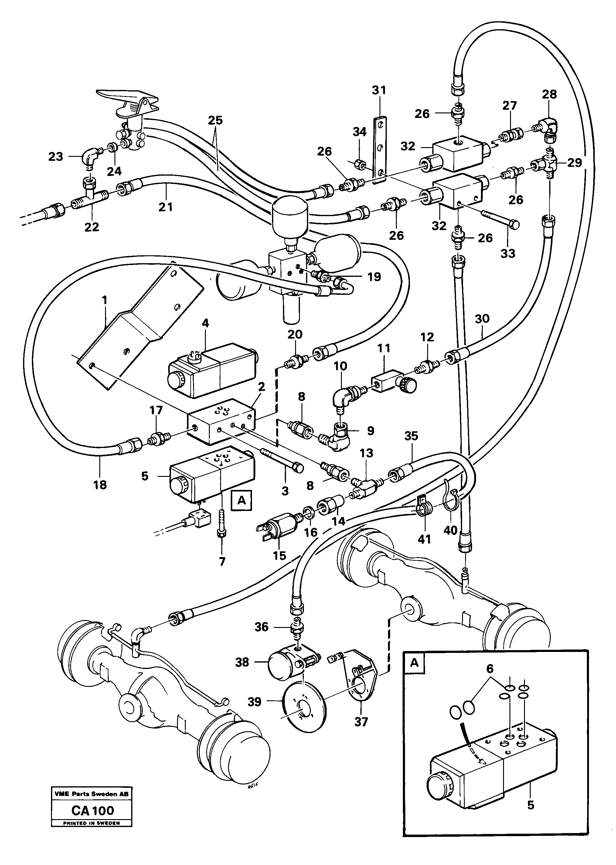 Схема запчастей Volvo 6300 6300 - 8 Automatic working brake 