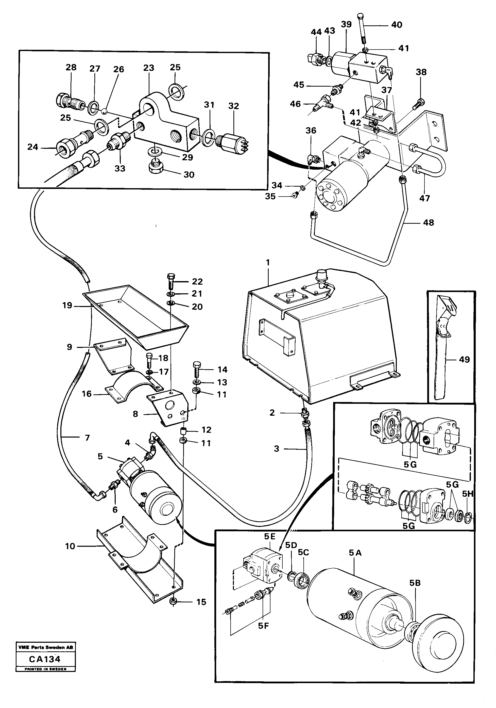 Схема запчастей Volvo 6300 6300 - 2084 Auxiliary steering system 