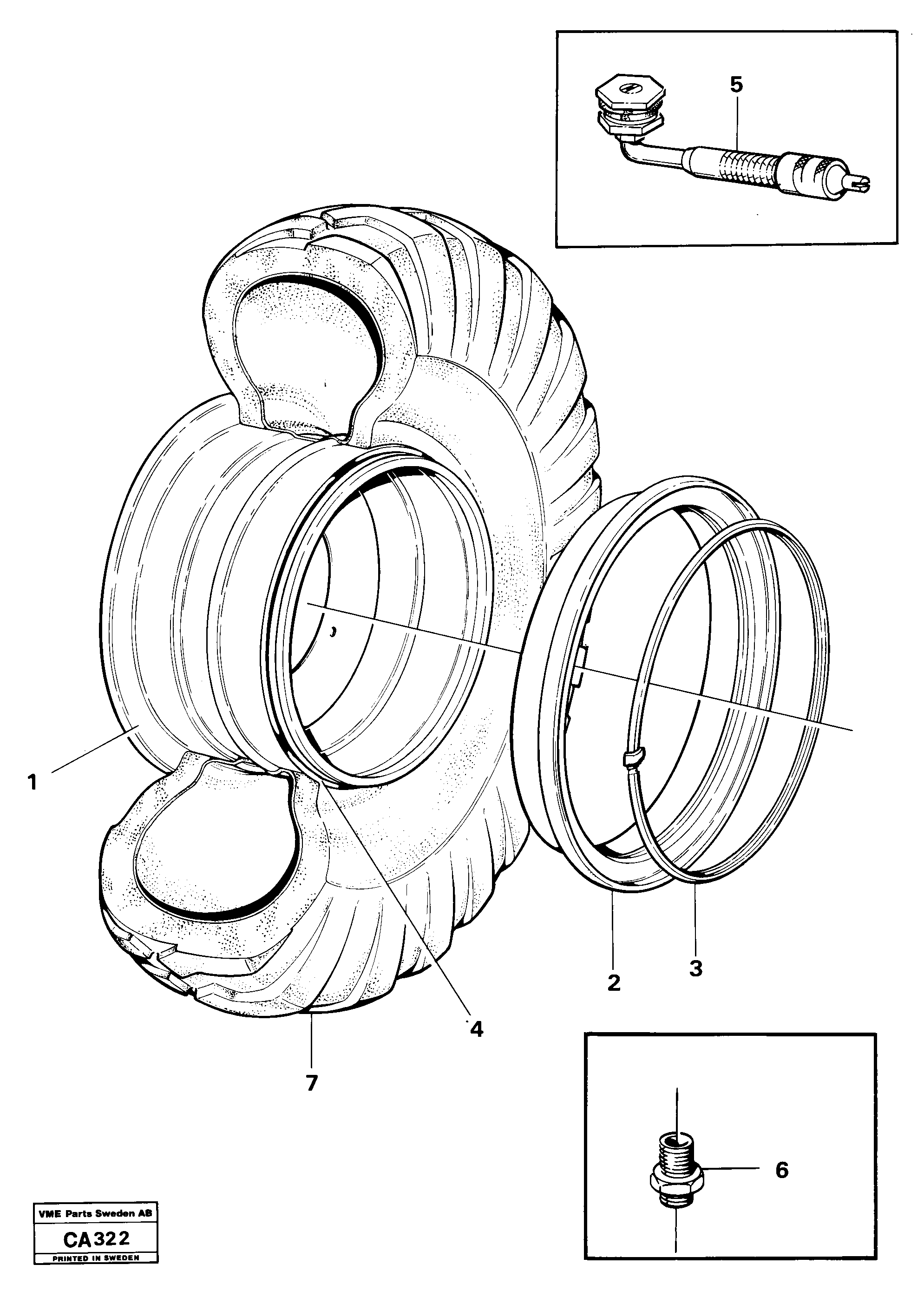 Схема запчастей Volvo 6300 6300 - 18722 Wheel 