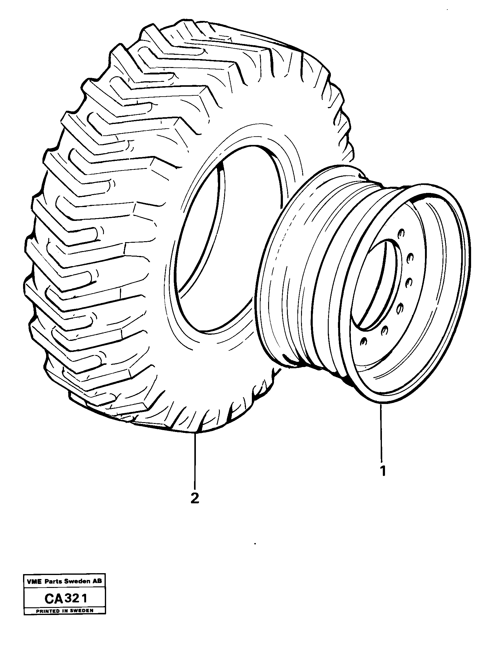 Схема запчастей Volvo 6300 6300 - 883 Wheel 