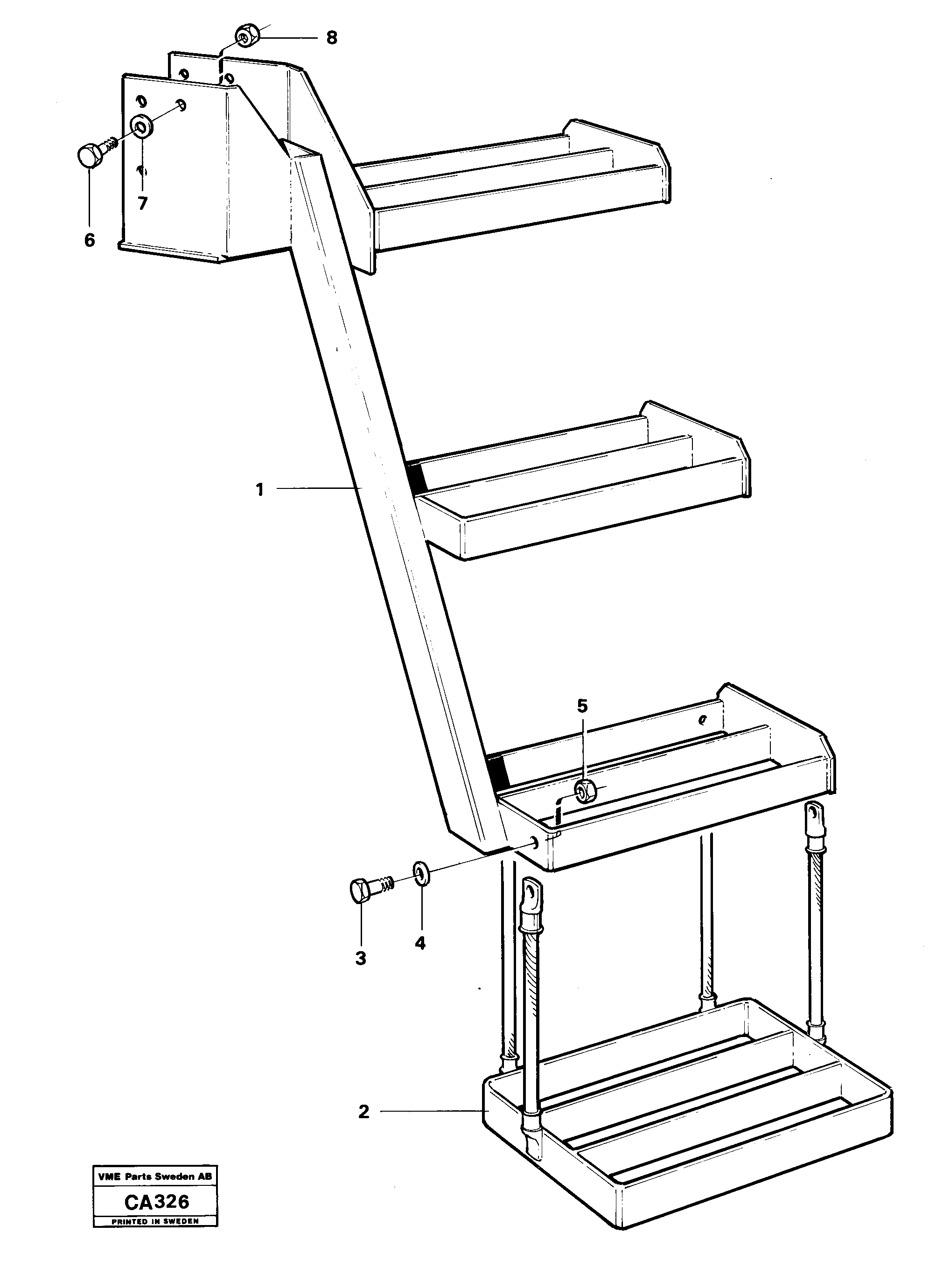 Схема запчастей Volvo 6300 6300 - 2088 Foot step 