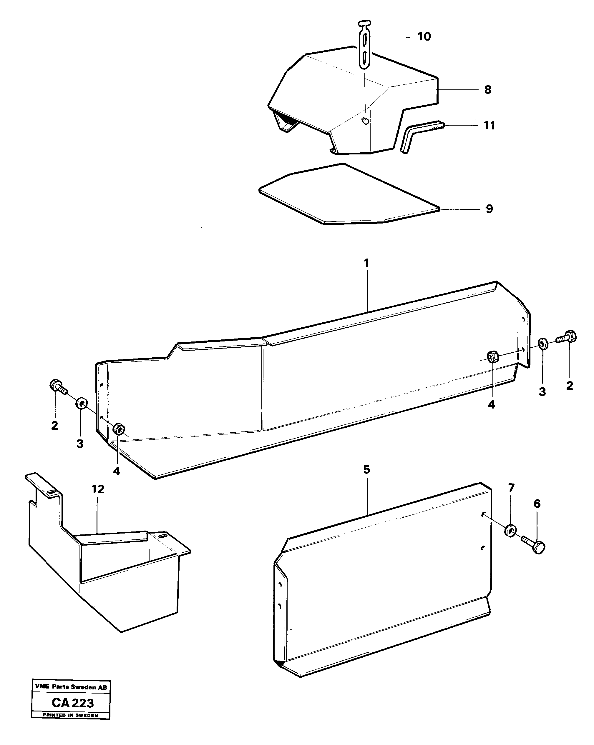 Схема запчастей Volvo 6300 6300 - 65354 Protecting plates 