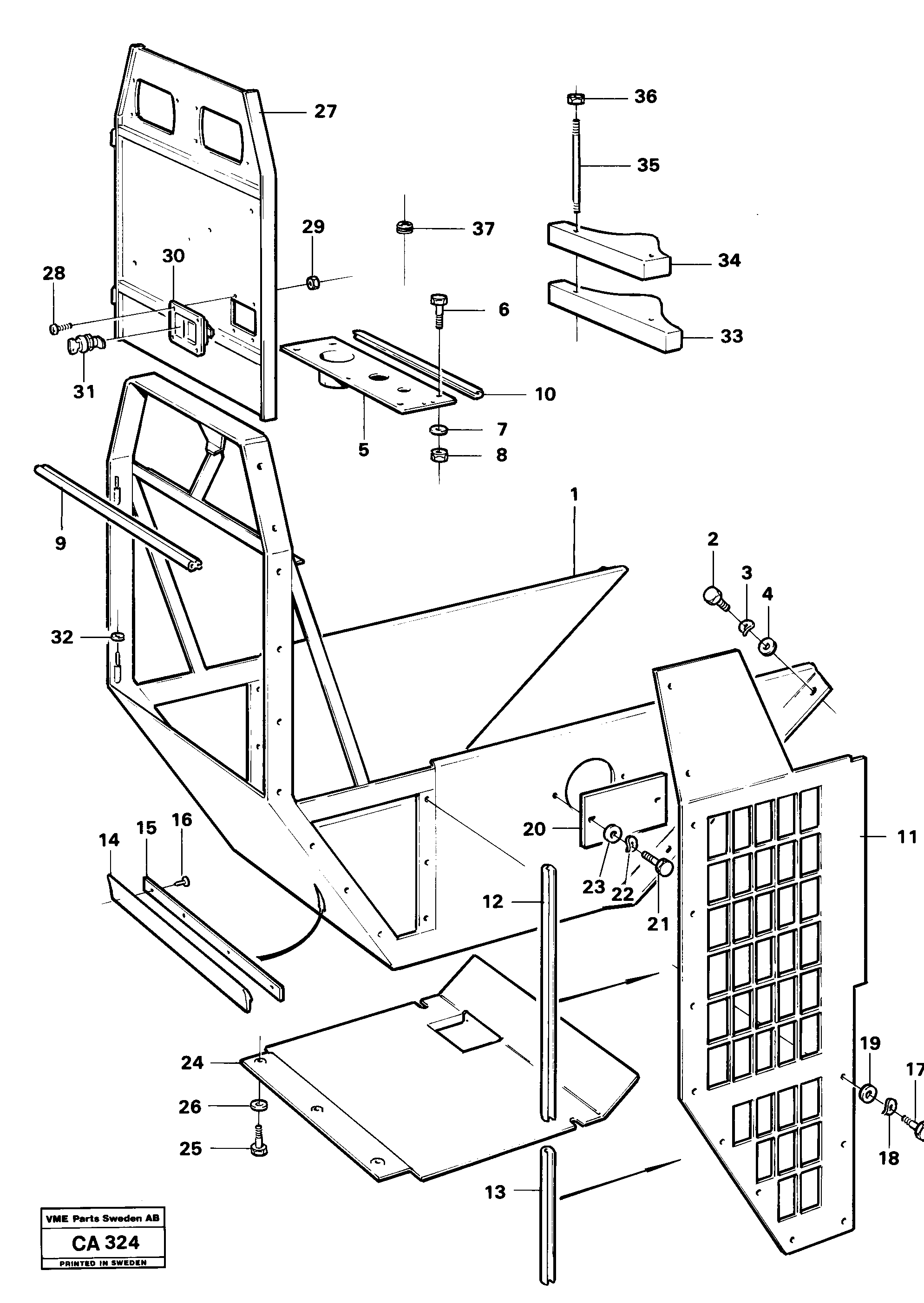 Схема запчастей Volvo 6300 6300 - 71448 Front section 