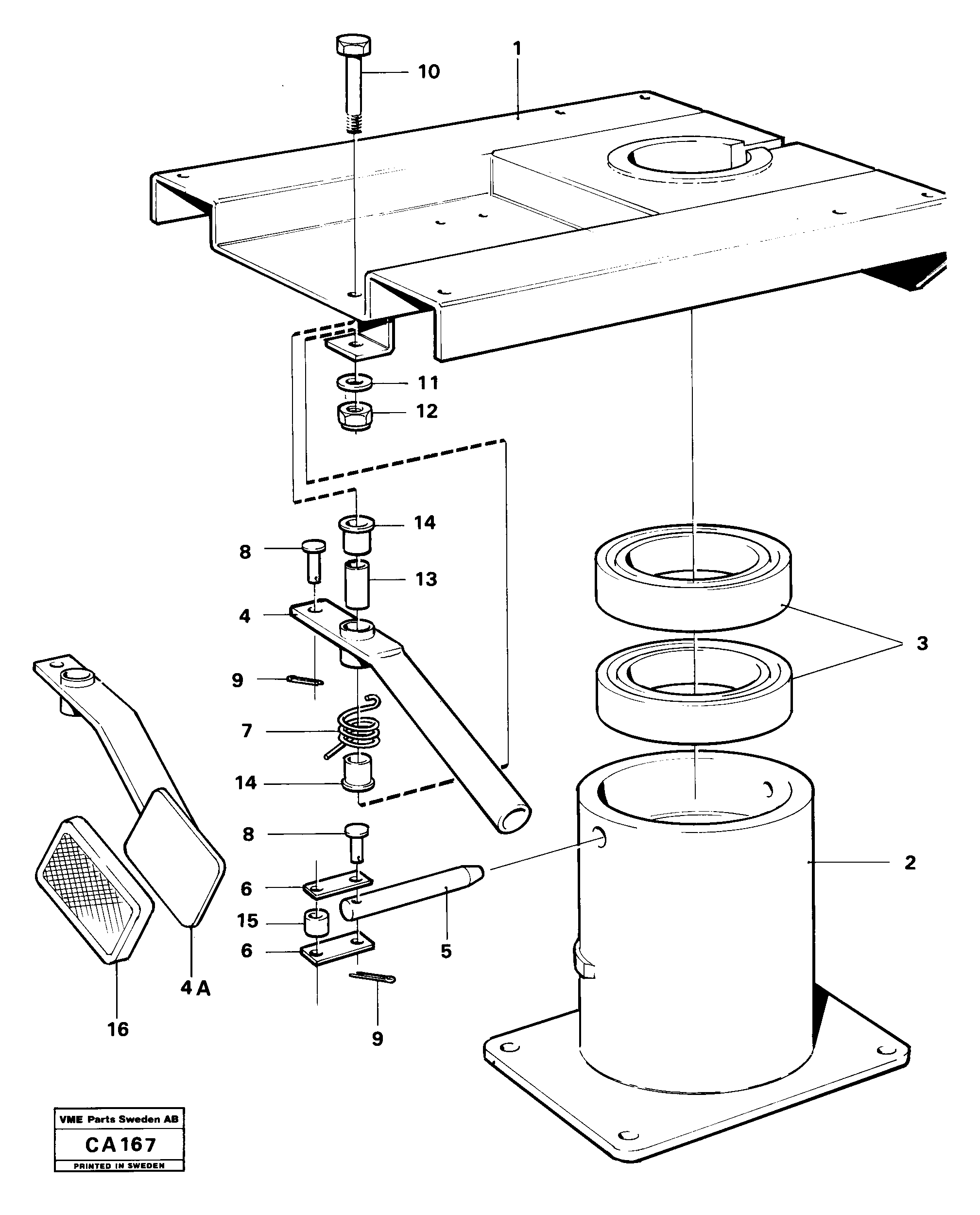 Схема запчастей Volvo 6300 6300 - 21107 Seat underframe 