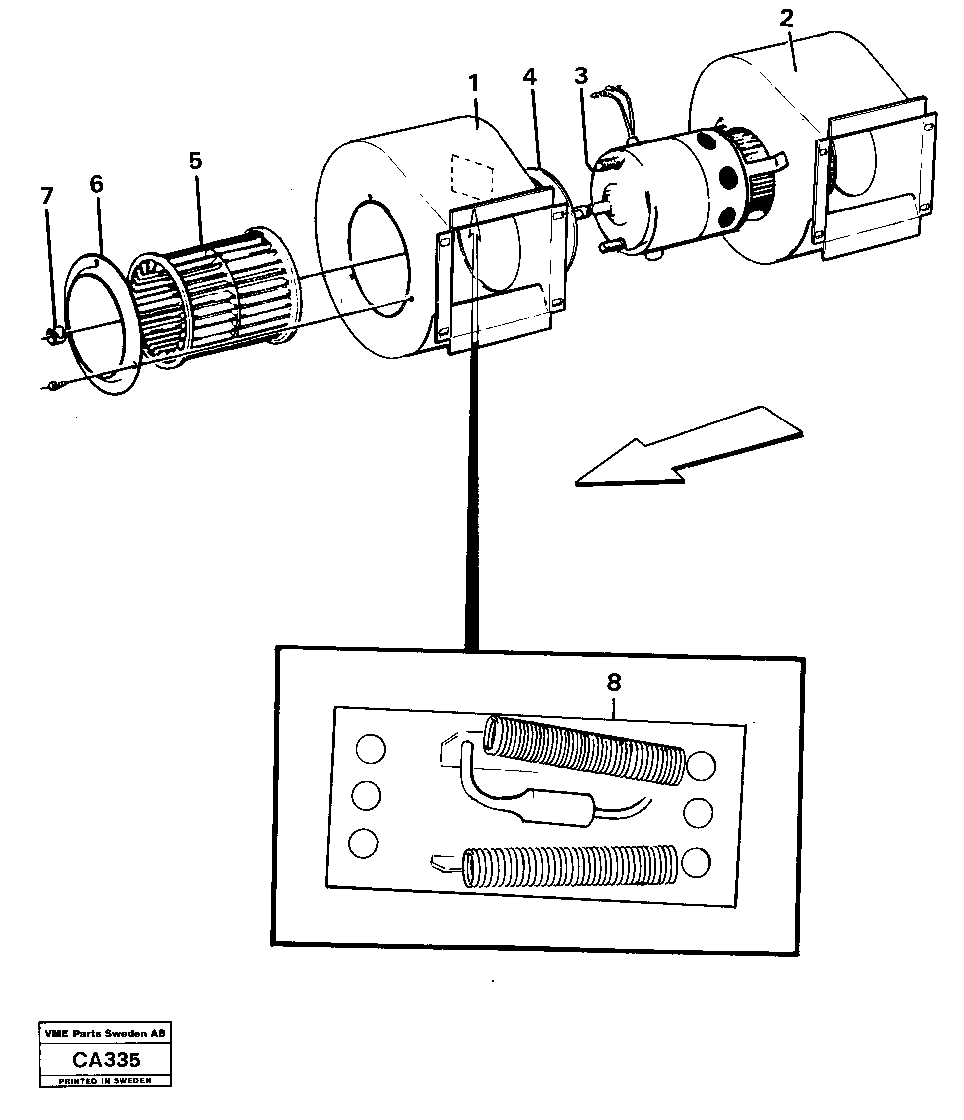 Схема запчастей Volvo 6300 6300 - 13287 Fan 