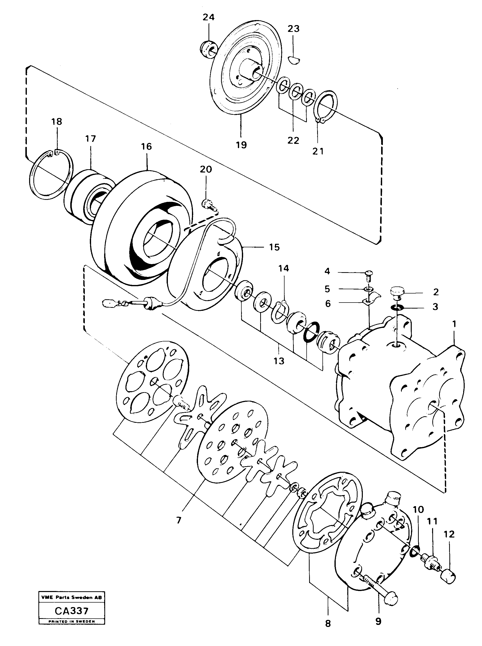 Схема запчастей Volvo 6300 6300 - 47884 Air compressor 