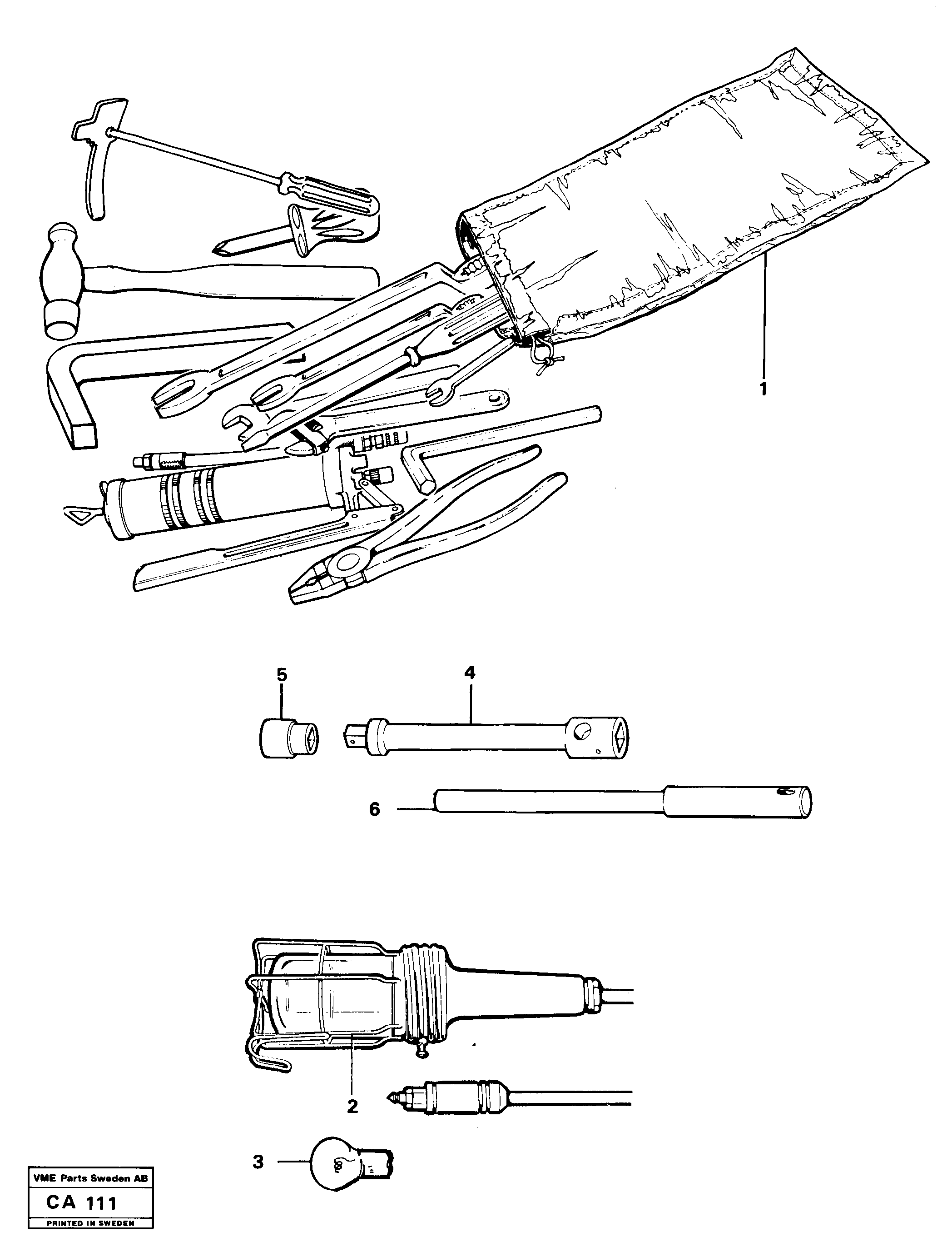 Схема запчастей Volvo 6300 6300 - 52138 Инструменты для ремонта 