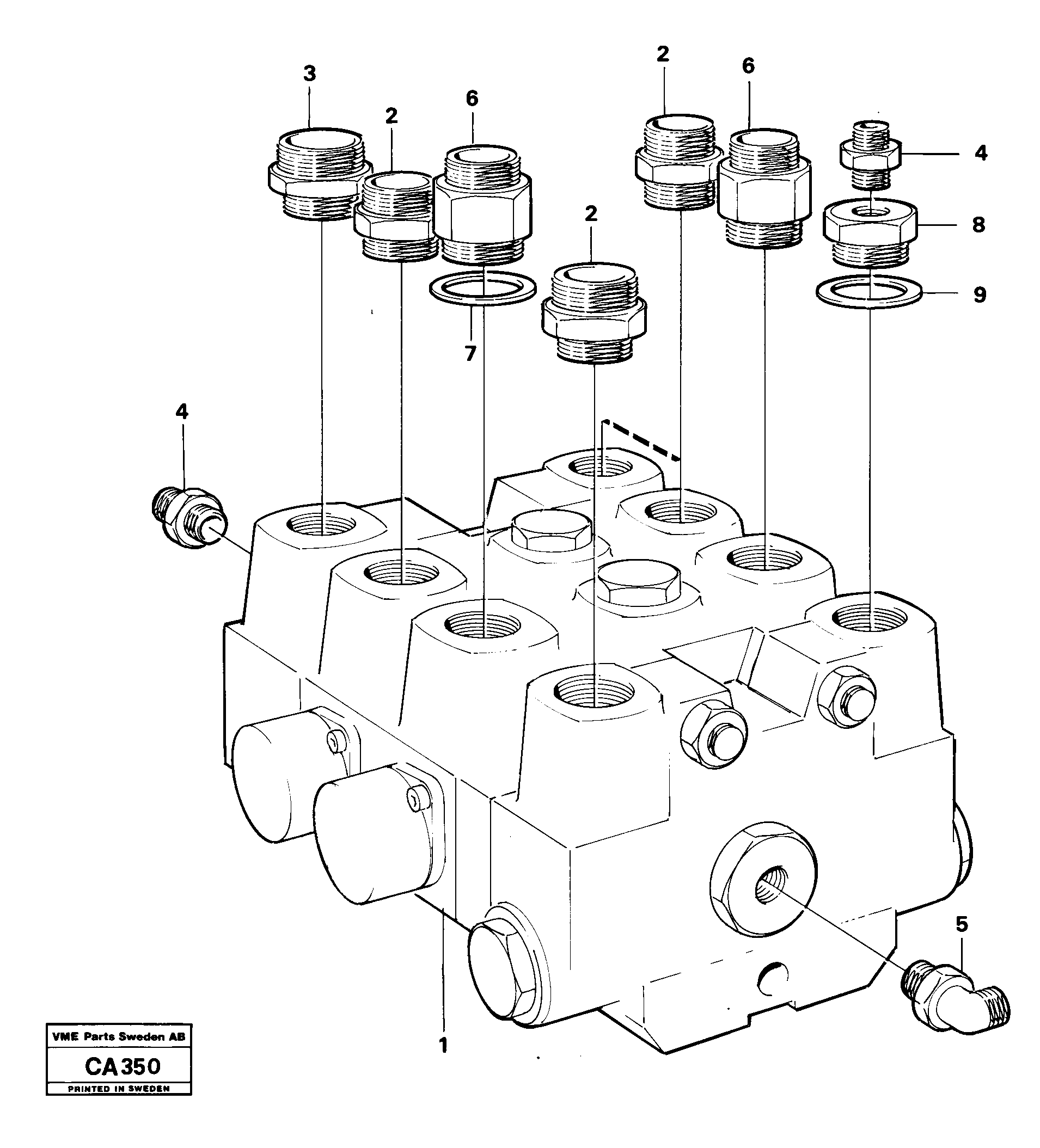 Схема запчастей Volvo 6300 6300 - 13297 Hydraulic valve loader unit 