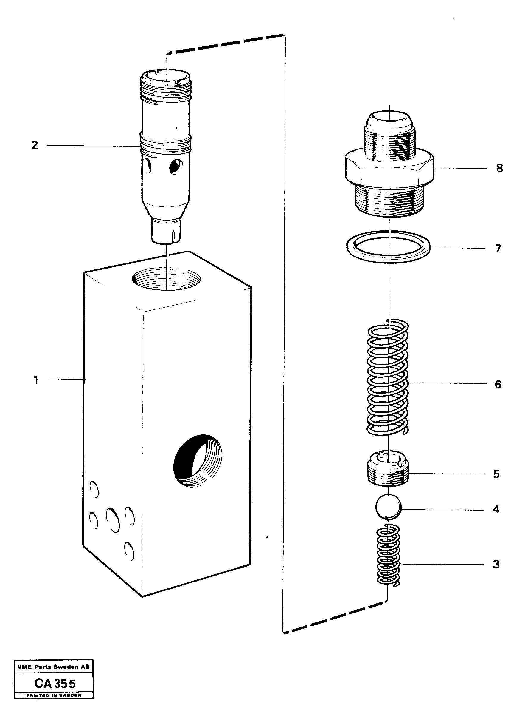 Схема запчастей Volvo 6300 6300 - 13550 Valve section 