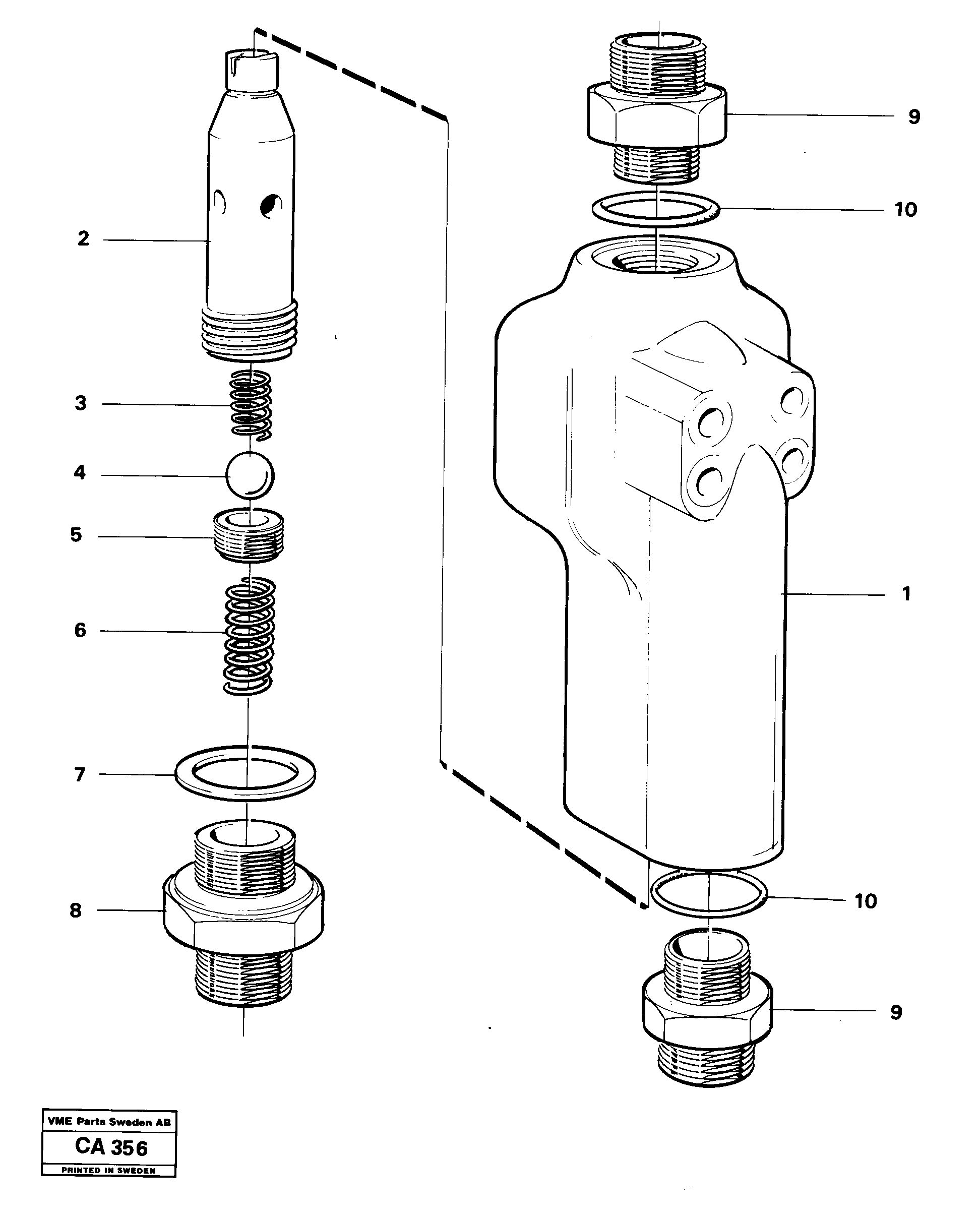 Схема запчастей Volvo 6300 6300 - 13551 Jetisoning valve 