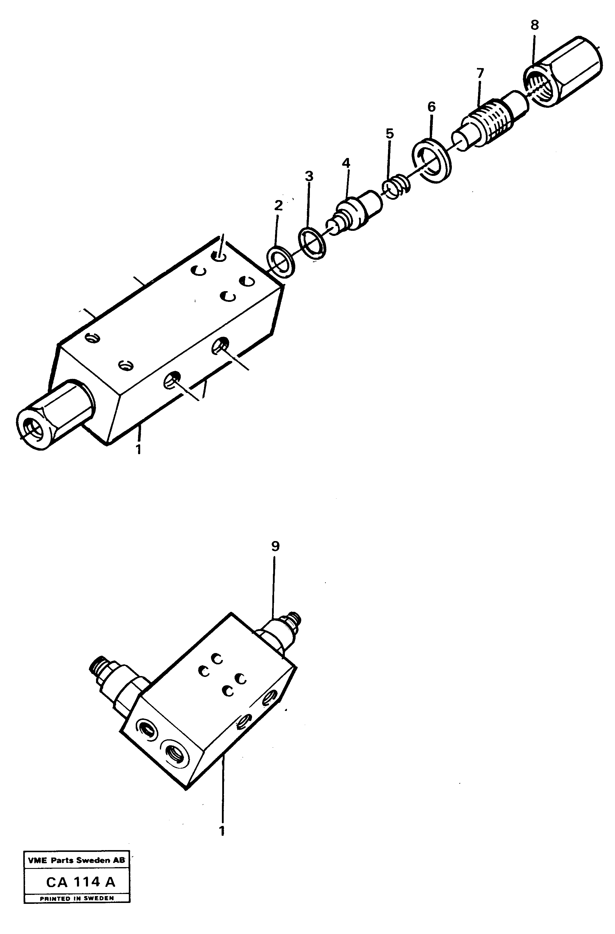 Схема запчастей Volvo 6300 6300 - 17355 Valve section 