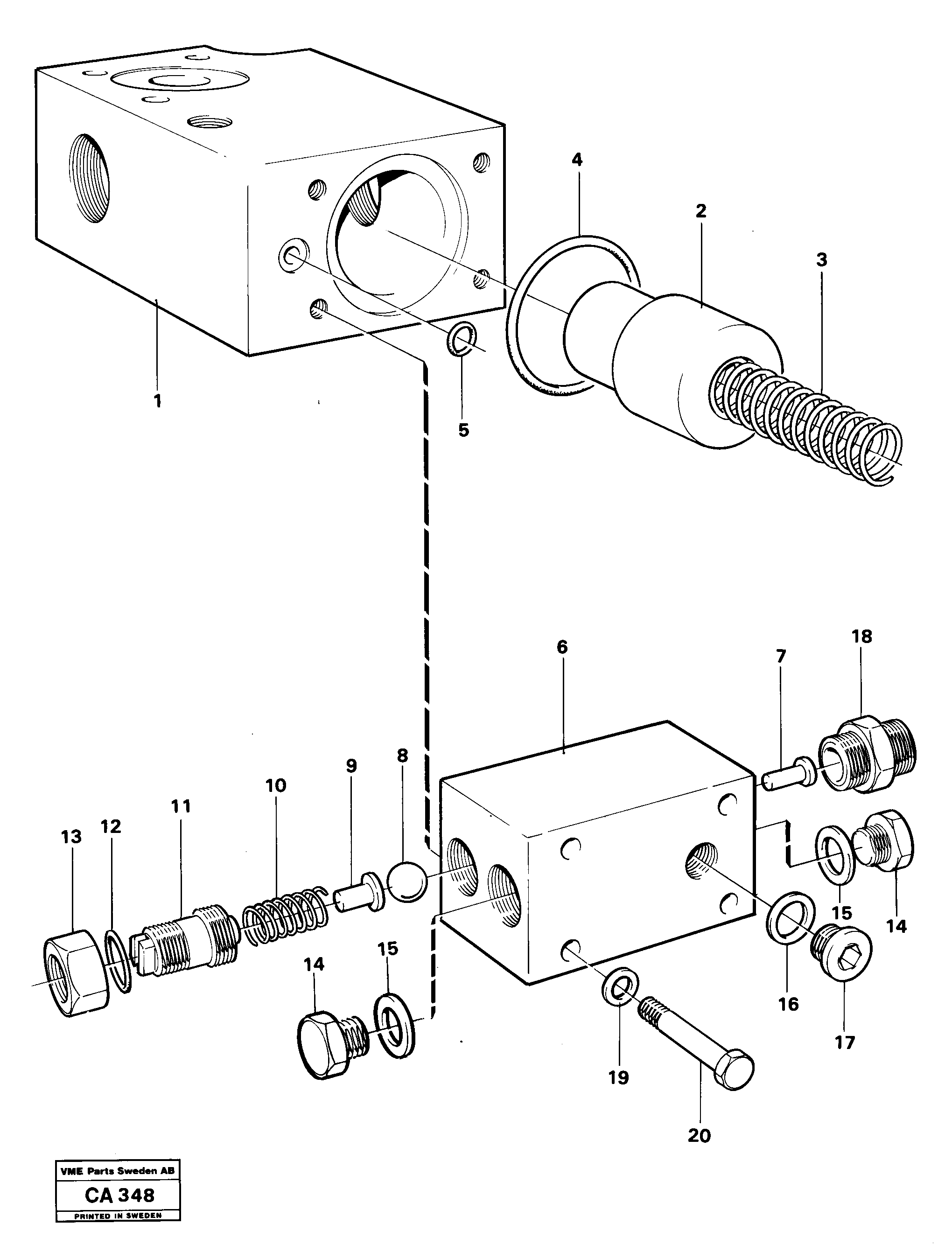 Схема запчастей Volvo 6300 6300 - 2092 Valve return valve 