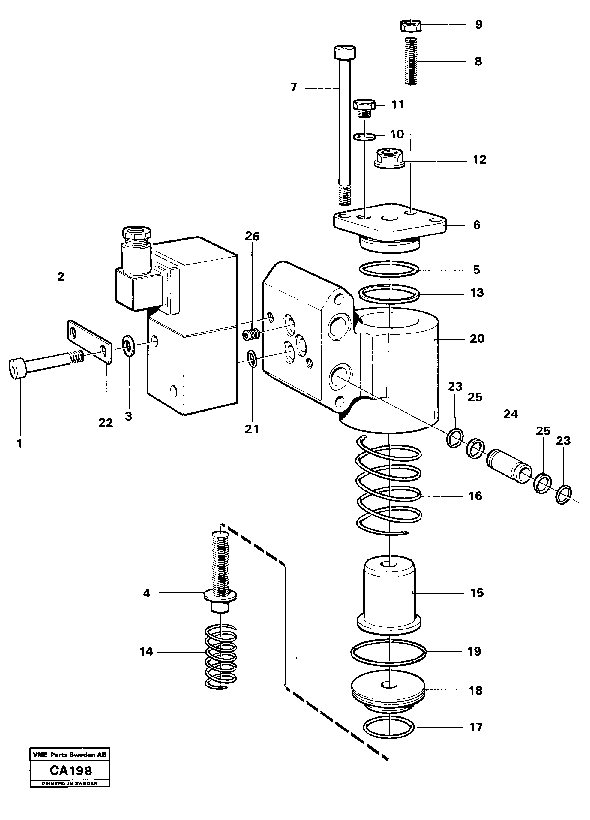 Схема запчастей Volvo 6300 6300 - 21156 Slide control 