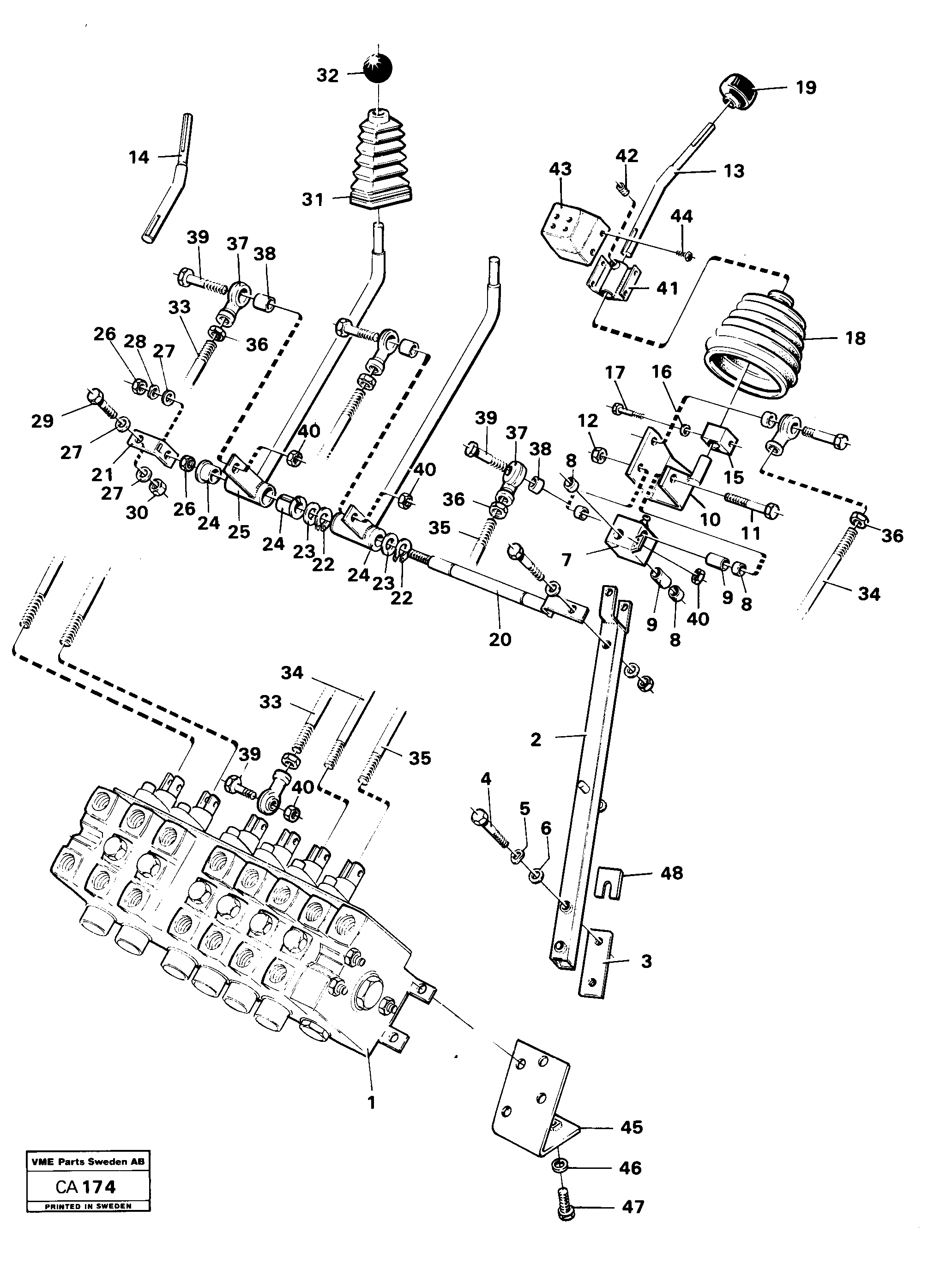 Схема запчастей Volvo 6300 6300 - 3377 Excavator controls 