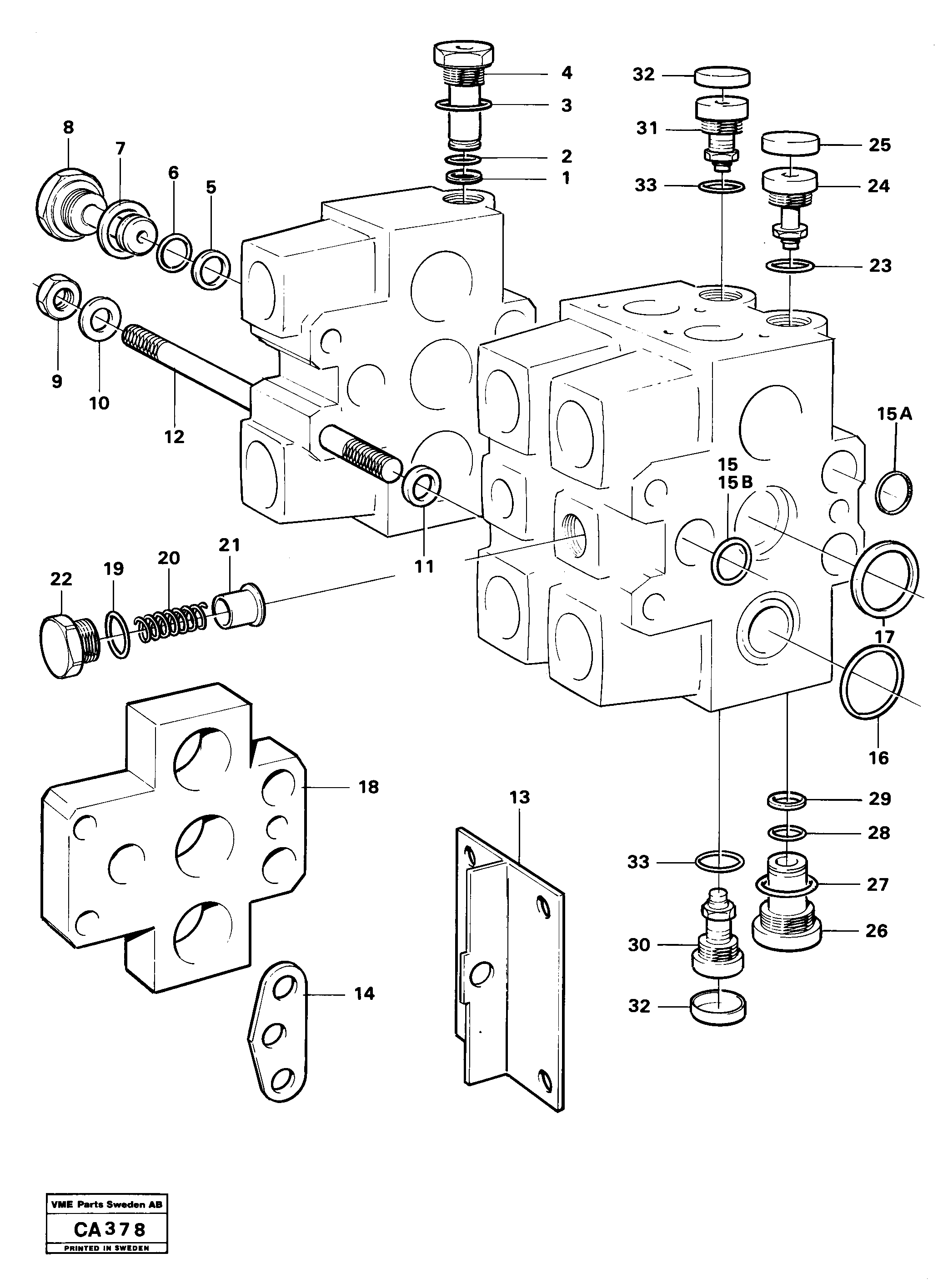 Схема запчастей Volvo 6300 6300 - 64168 Loader unit valve 