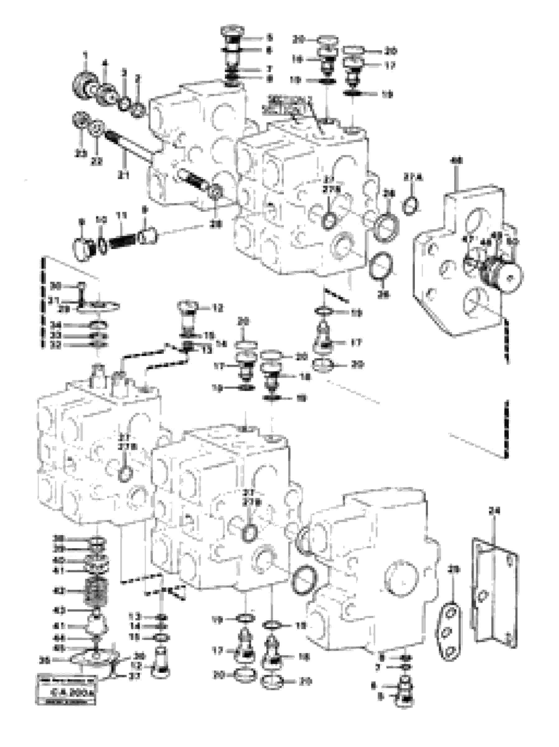 Схема запчастей Volvo 6300 6300 - 64169 Control valve, excavator unit 