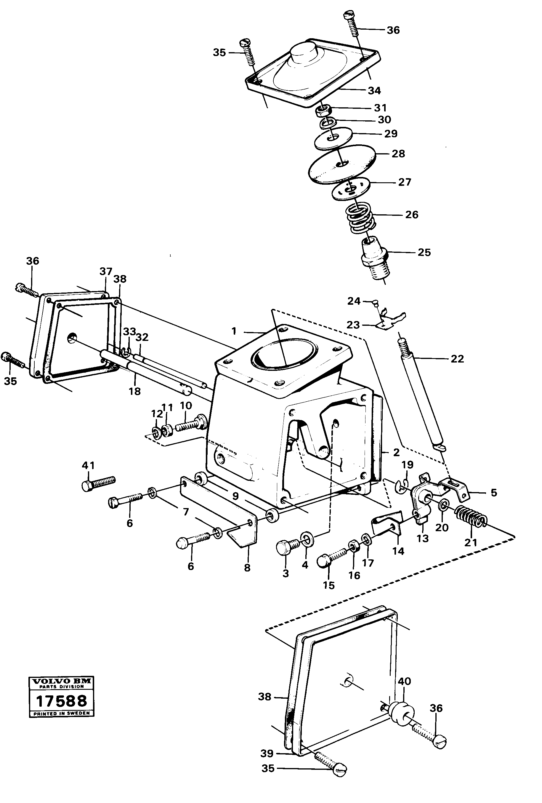 Схема запчастей Volvo 4600B 4600B - 10258 Smoke limiter 