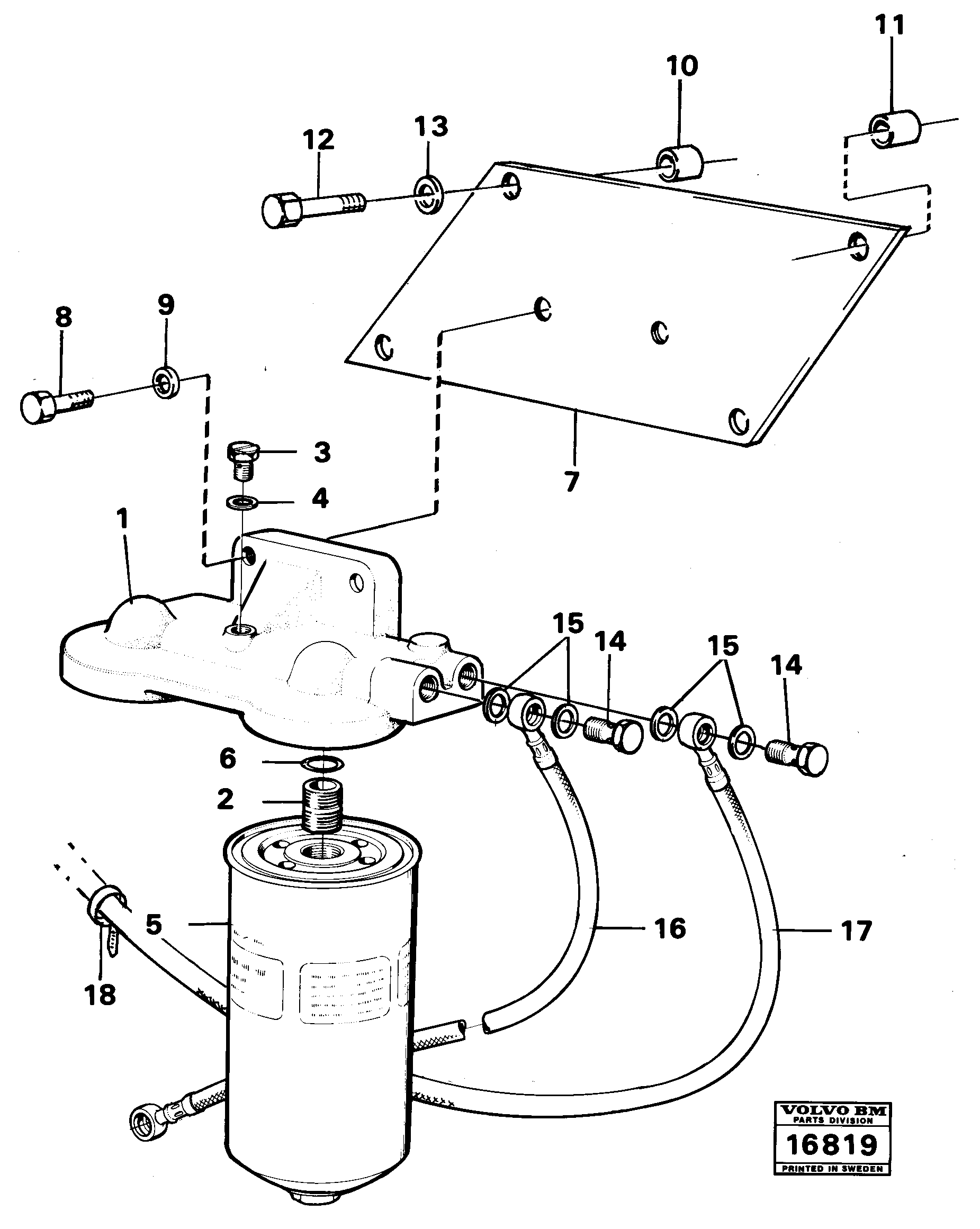 Схема запчастей Volvo 4600B 4600B - 22936 Fuel filter 