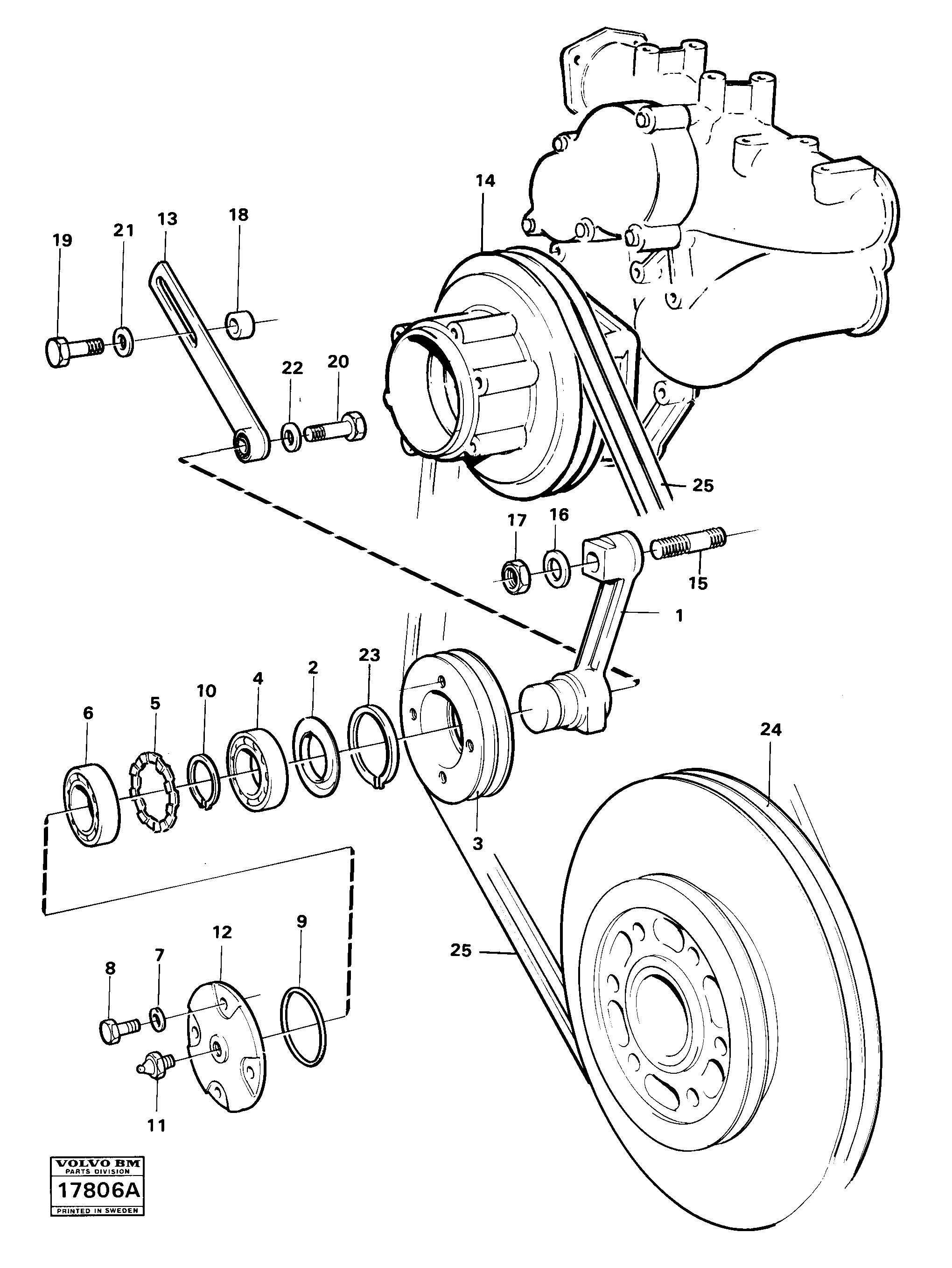 Схема запчастей Volvo 4600B 4600B - 36806 Belt transmission 