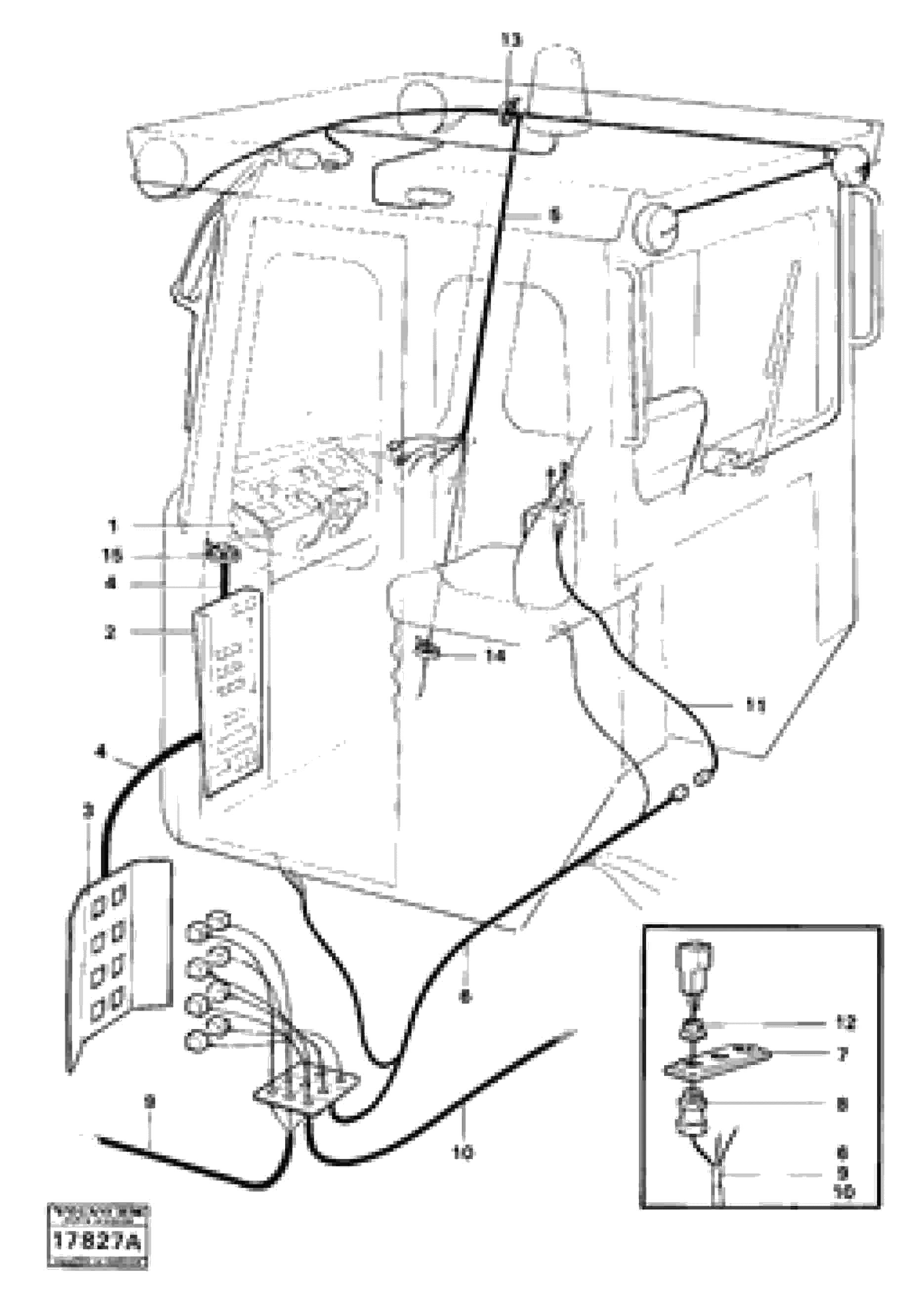 Схема запчастей Volvo 4600B 4600B - 29058 Electrical system cab 