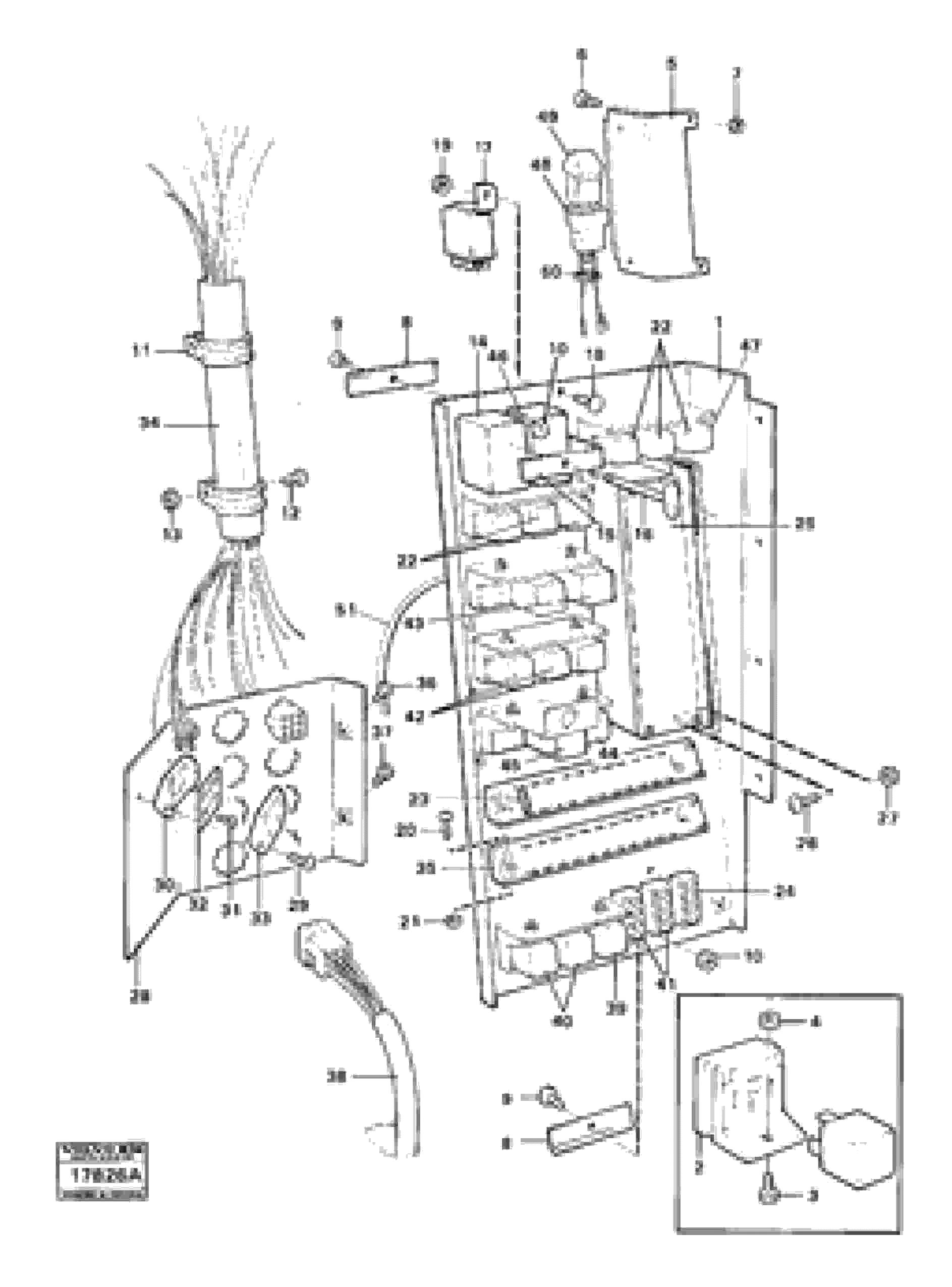 Схема запчастей Volvo 4600B 4600B - 43936 Electrical distribution box 