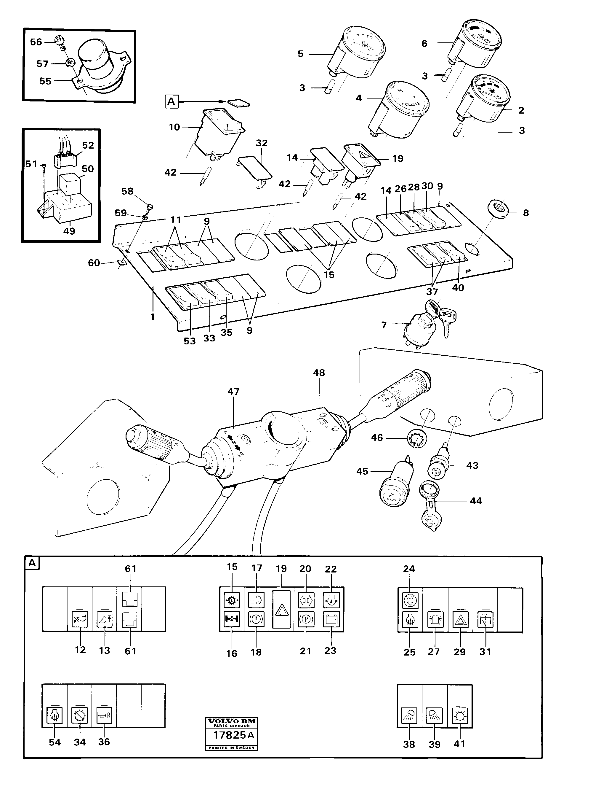 Схема запчастей Volvo 4600B 4600B - 49107 Instrument panel 