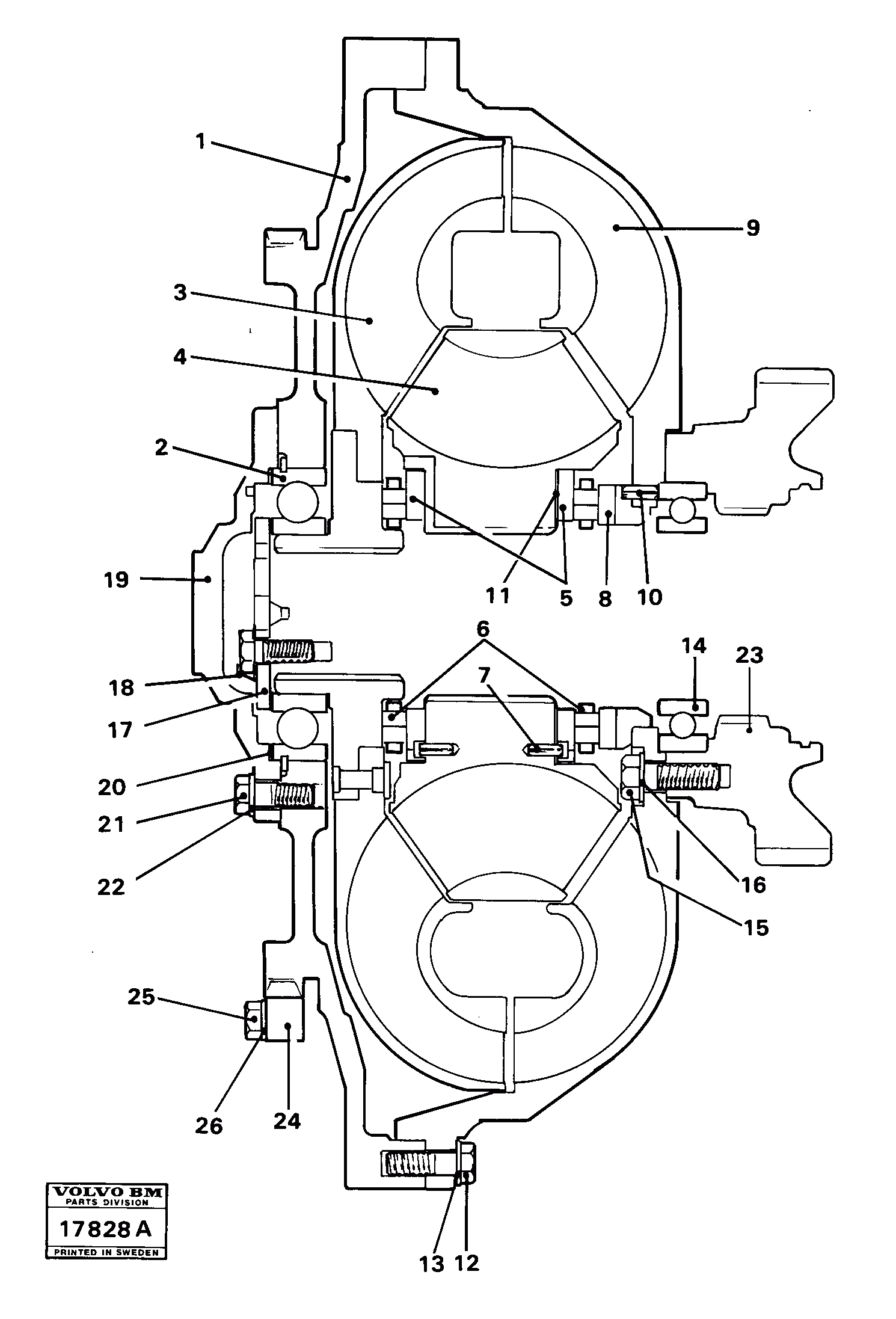 Схема запчастей Volvo 4600B 4600B - 5098 Torque converter 