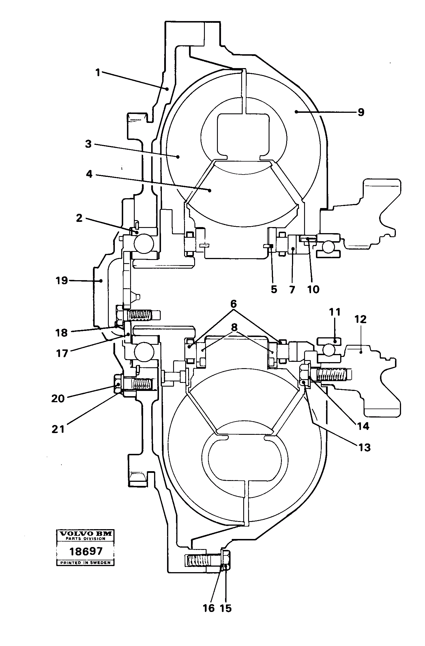 Схема запчастей Volvo 4600B 4600B - 5102 Torque converter 