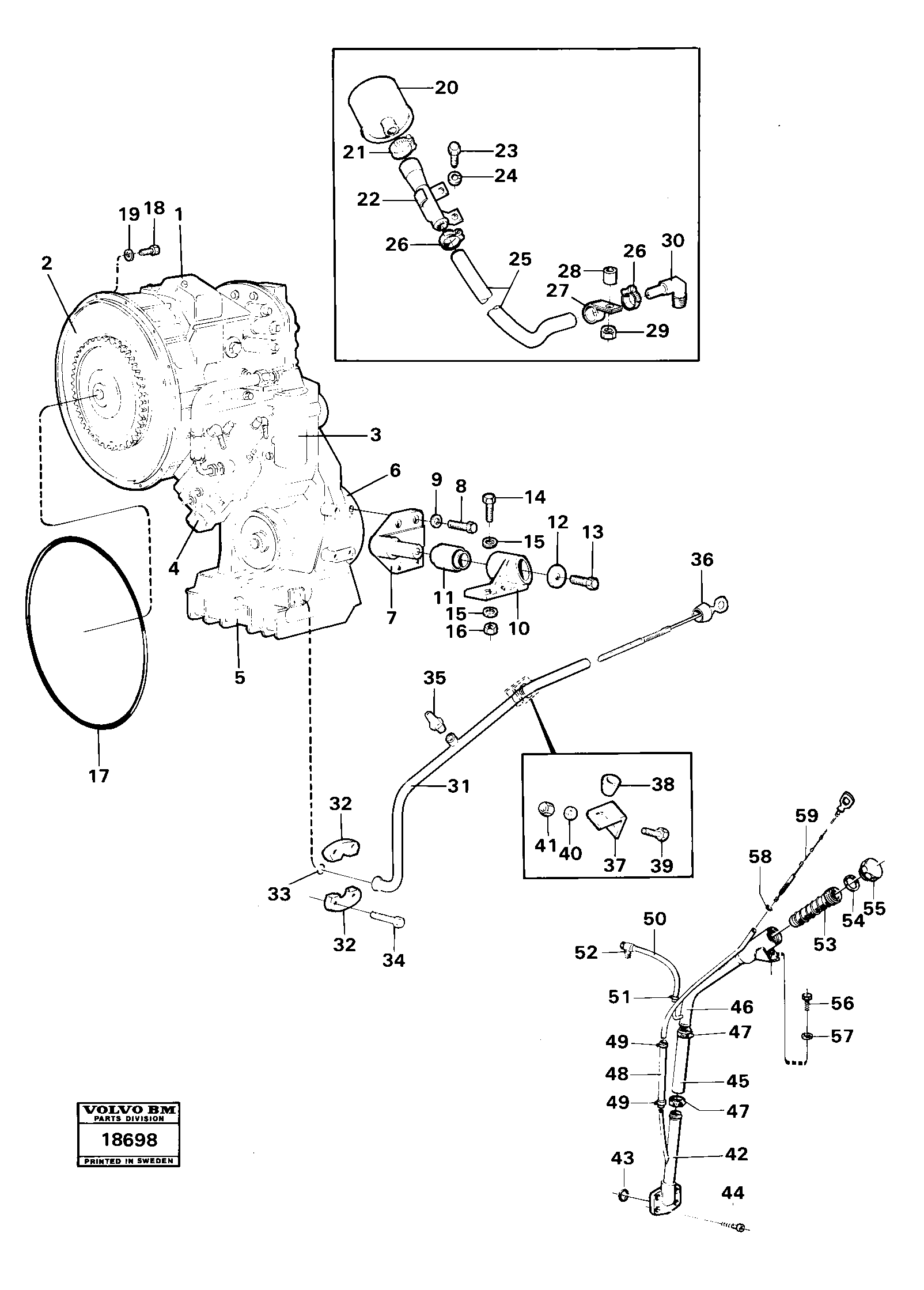 Схема запчастей Volvo 4600B 4600B - 84920 Hydraulic transmission with fitting parts 