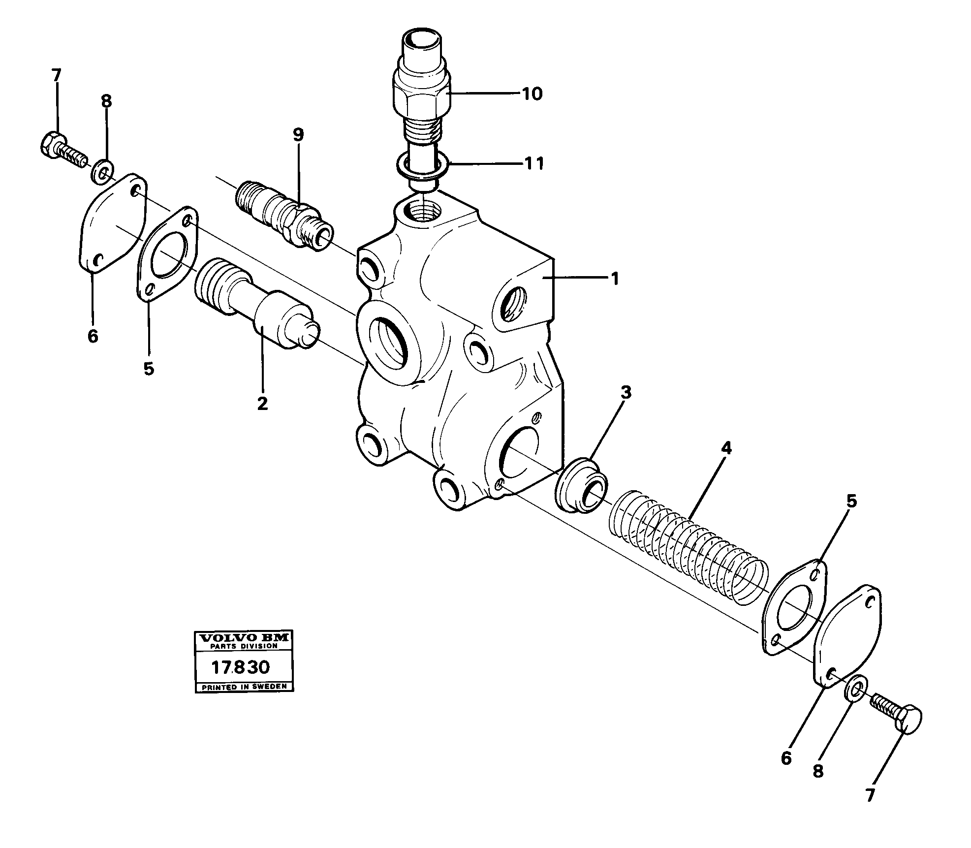 Схема запчастей Volvo 4600B 4600B - 92060 Lubricating oil valve 