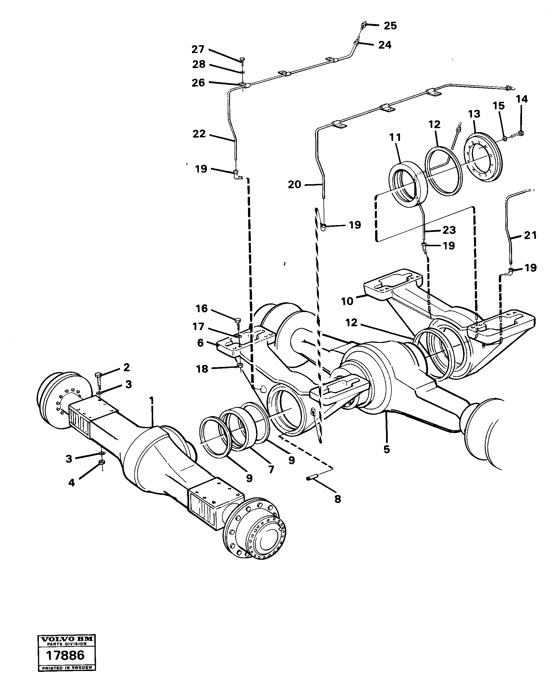 Схема запчастей Volvo 4600B 4600B - 17722 Driveshafts with assembly parts 