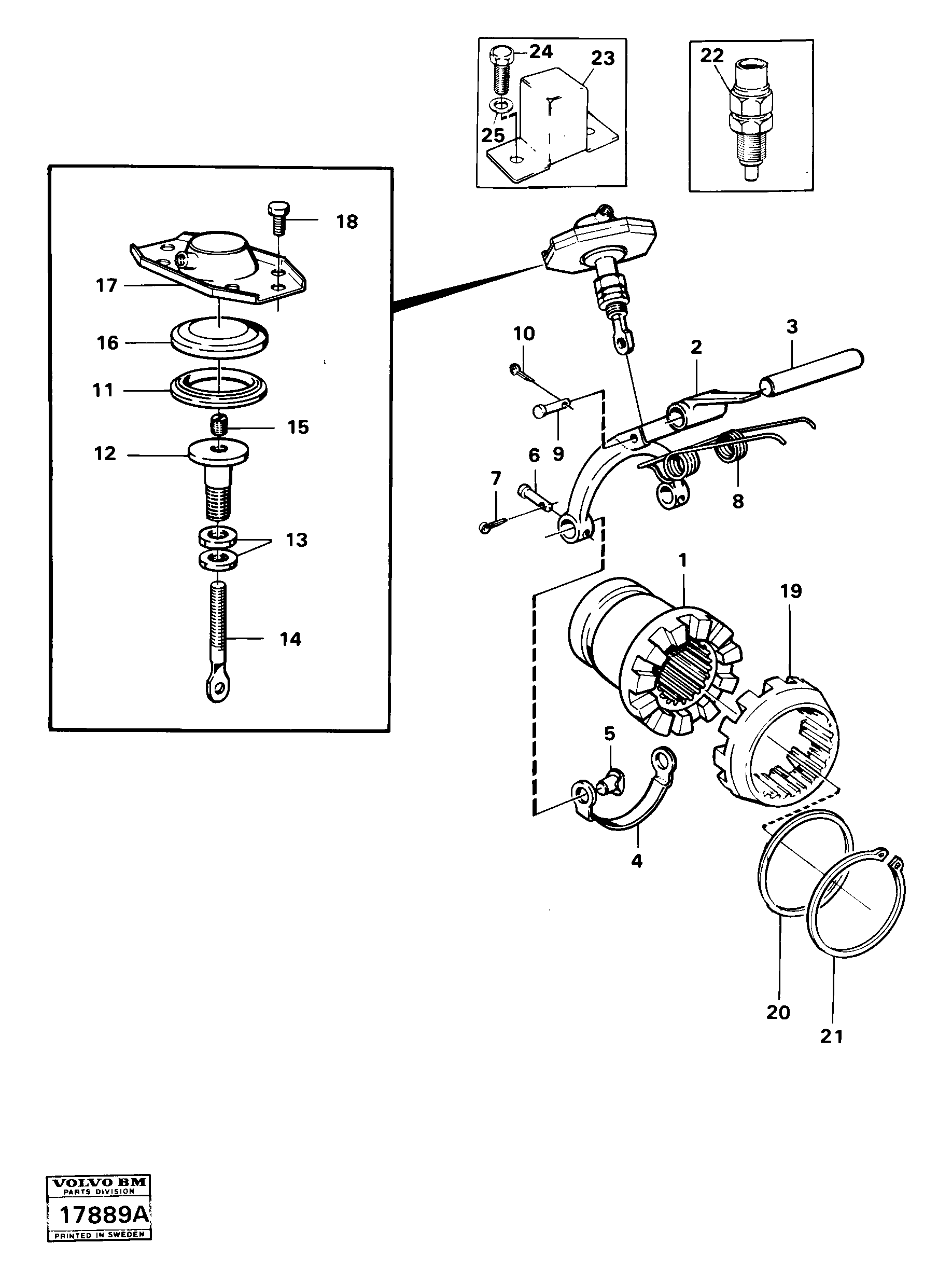 Схема запчастей Volvo 4600B 4600B - 17724 Differential lock 